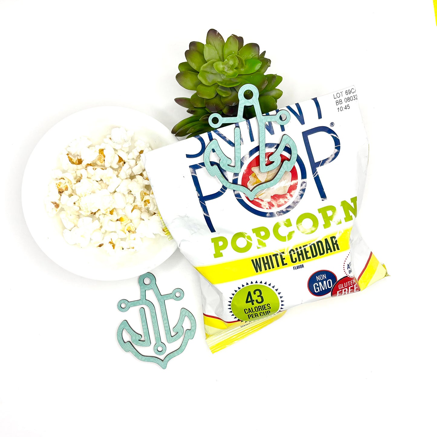 Anchor Shaped Bookmark with Card Backer - Paperclip - Snack Bag Closure - Glowforge