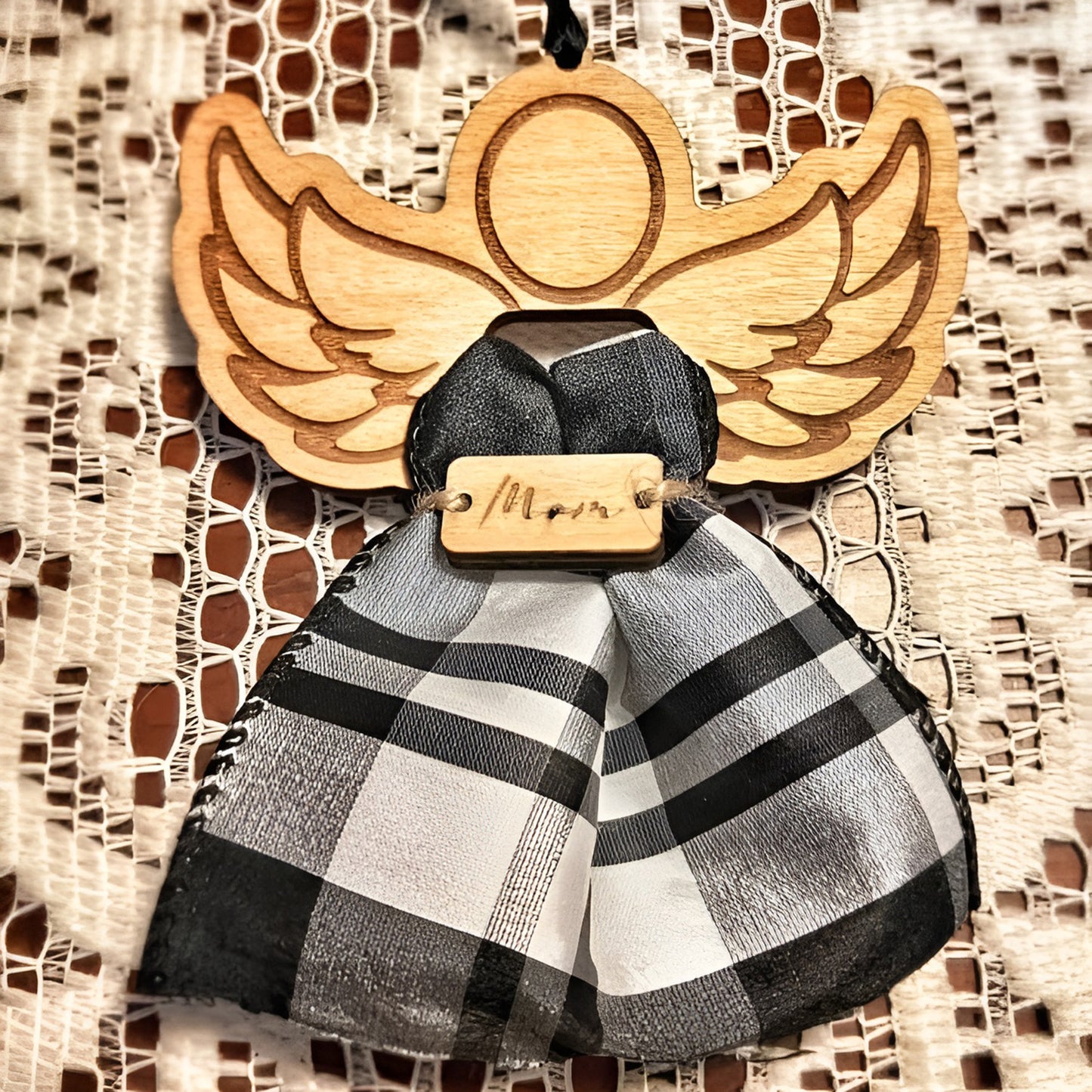 Angel Fabric Memorial Ornament (Set of 2) - Glowforge