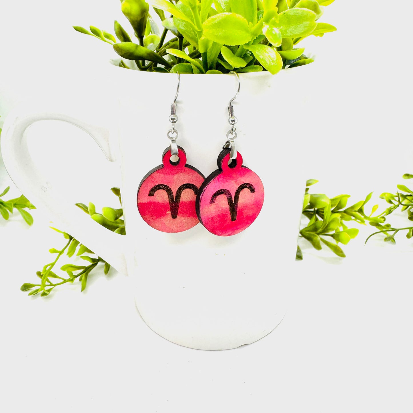 Aries Zodiac Astrology Dangle Earrings - Glowforge