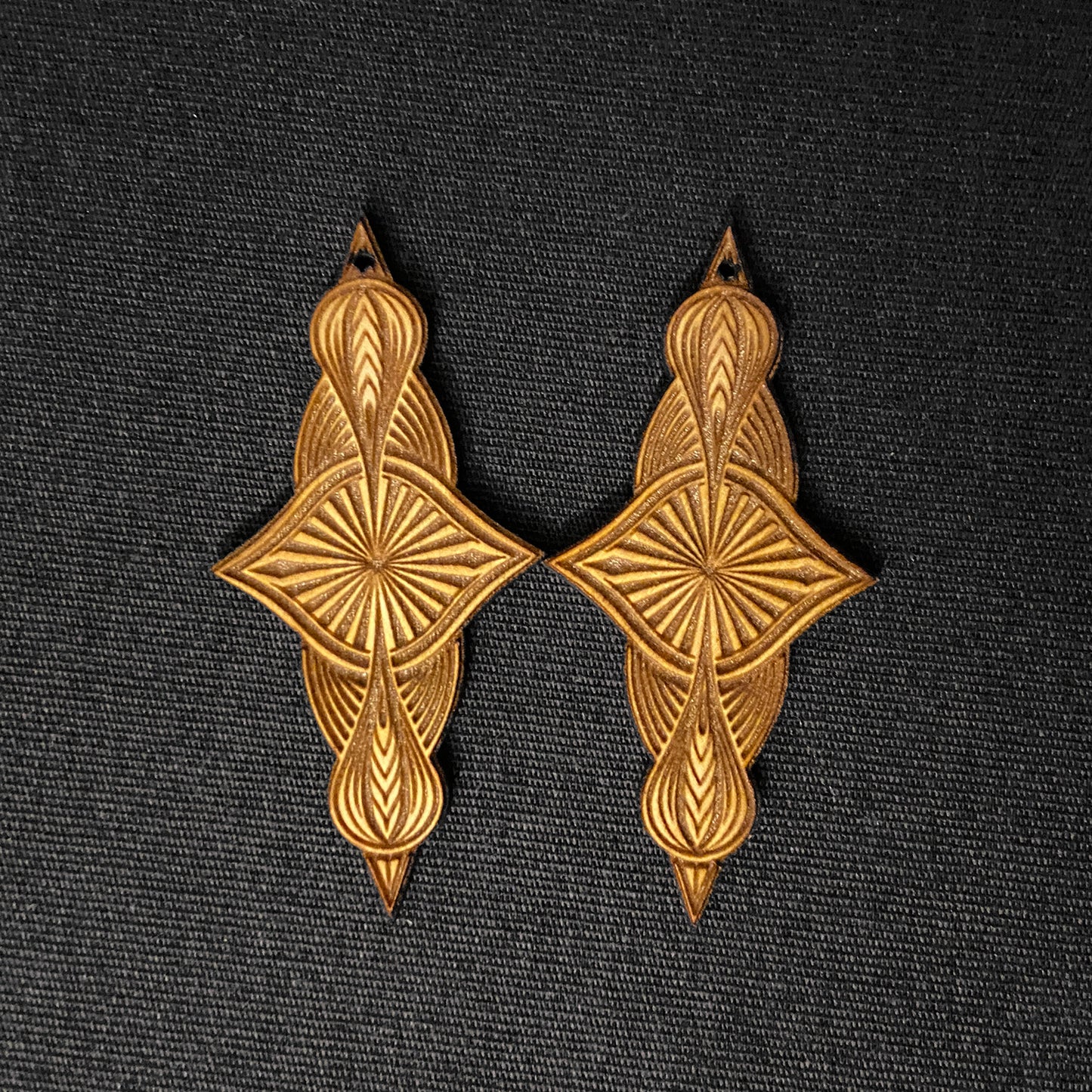 Art Deco Dangle Earrings - Glowforge