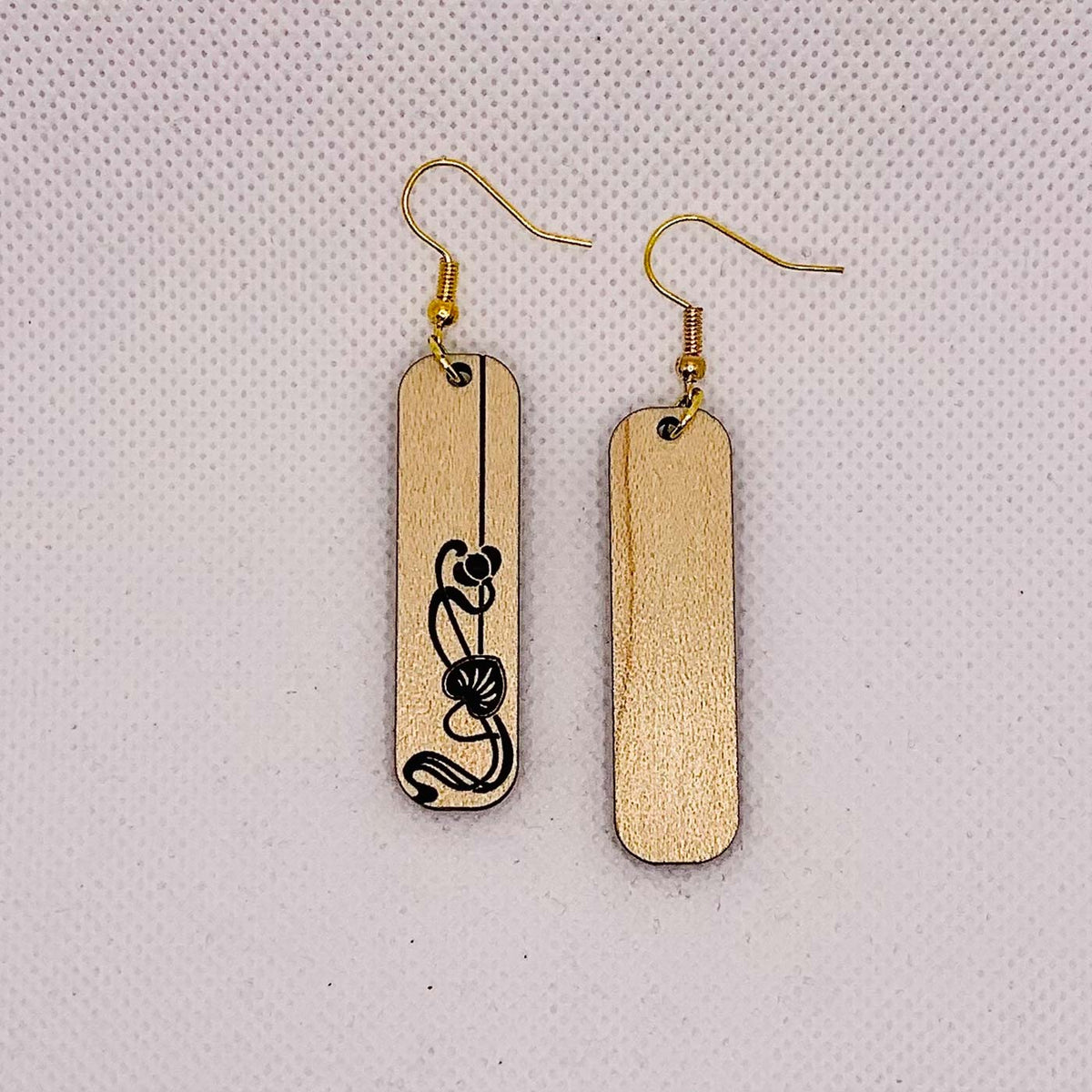 Art Nouveau Bar Earrings - Glowforge