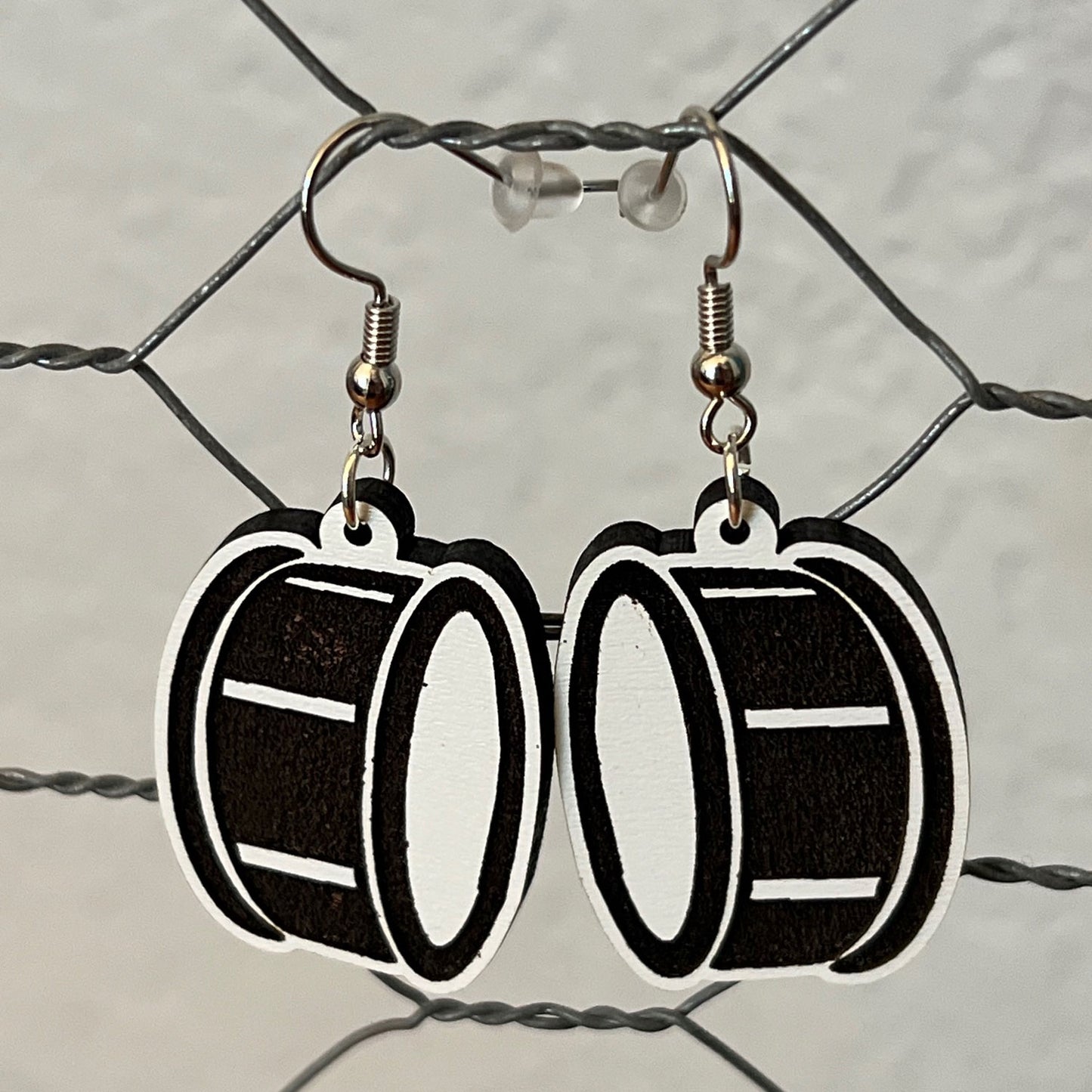 Bass Drum Dangle Earrings - Glowforge