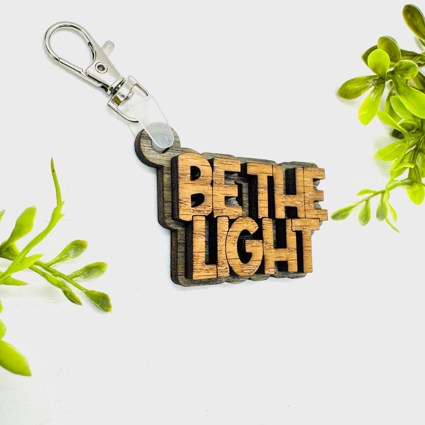 Be The Light 2-Layered Keychain Car Charm Ornament Bag Tag - Glowforge
