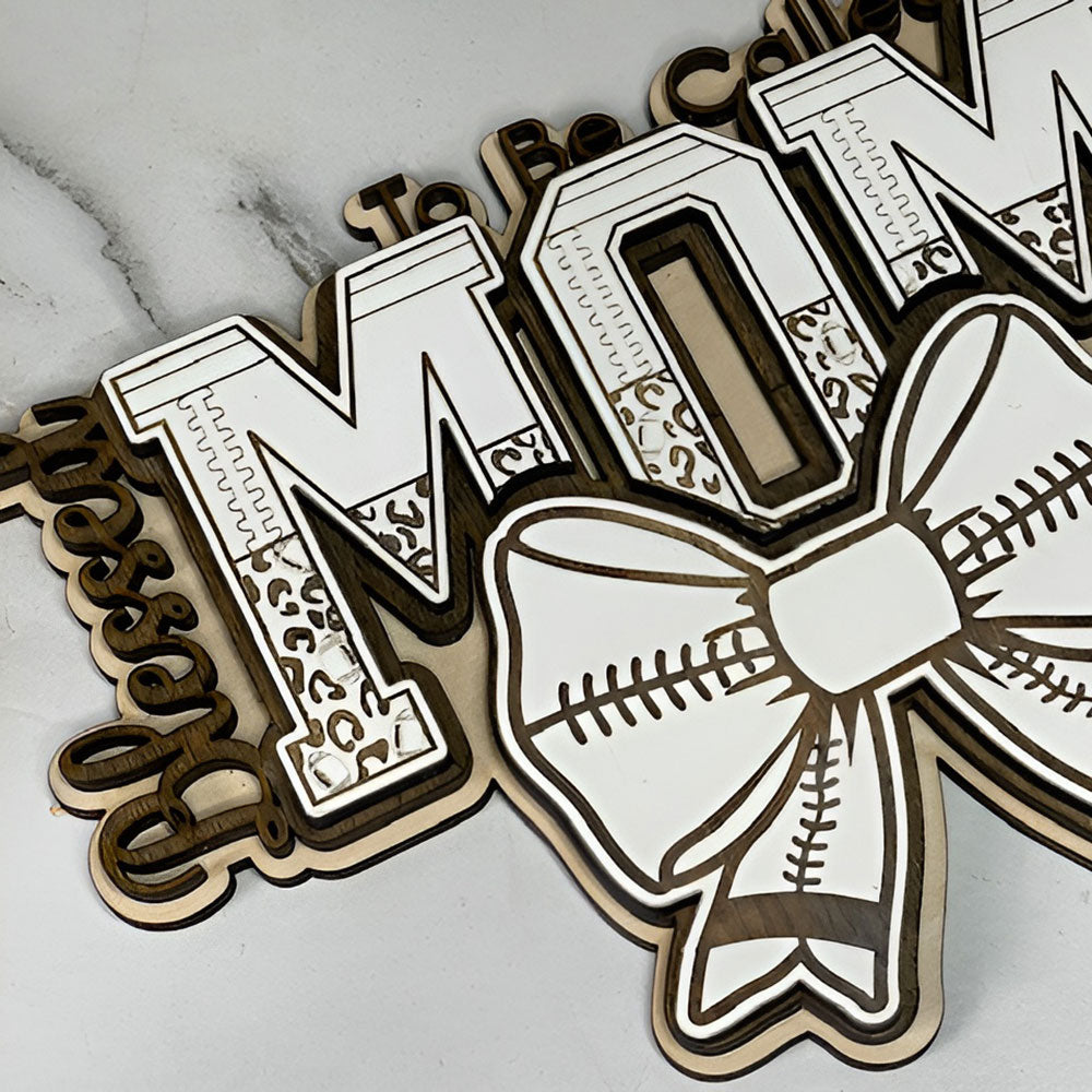 Blessed To Be Cheetah / Football Print MOM Wall Hanger - Glowforge