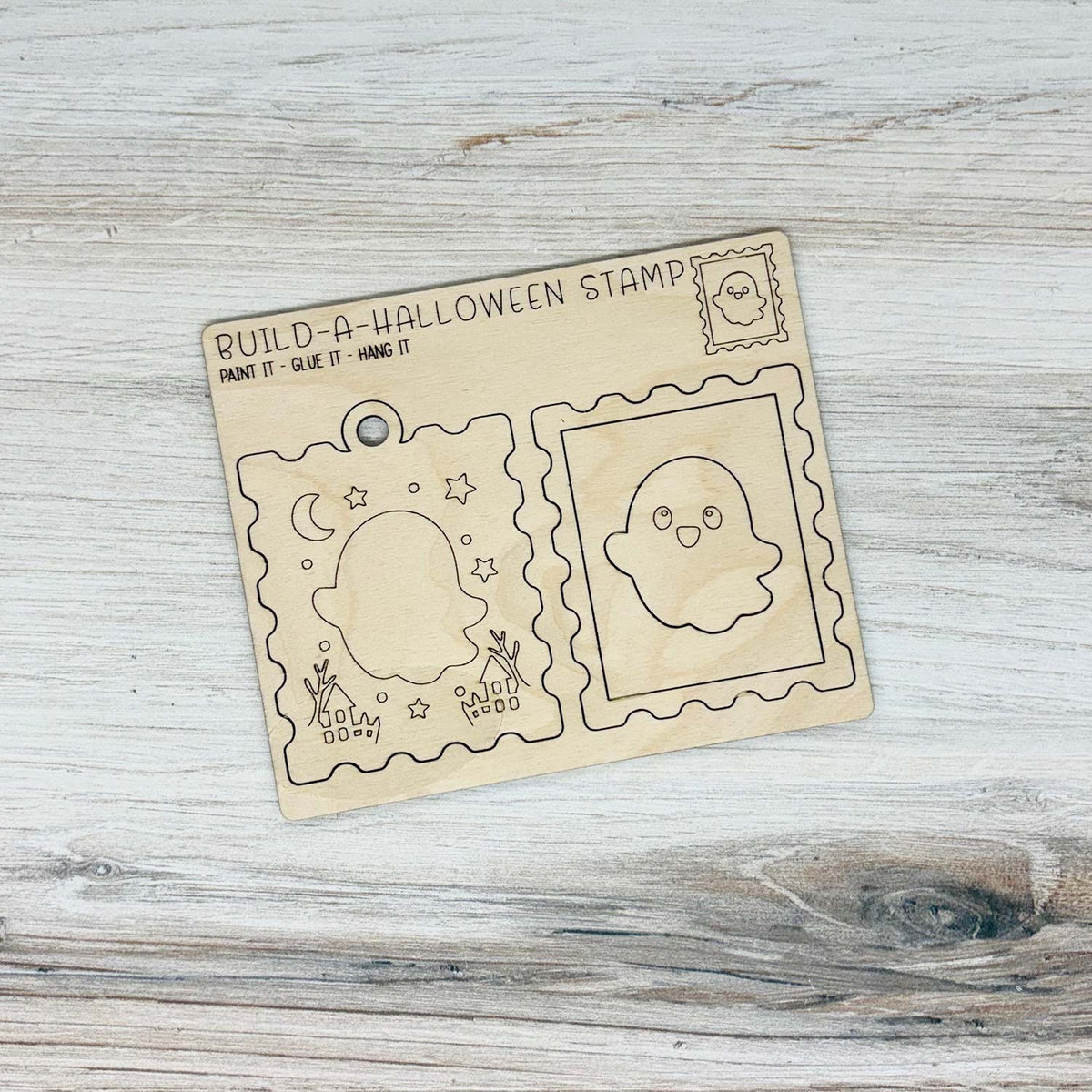 Build a Halloween Stamp Pop-Out Card - Ghost (Set of 2) - Glowforge