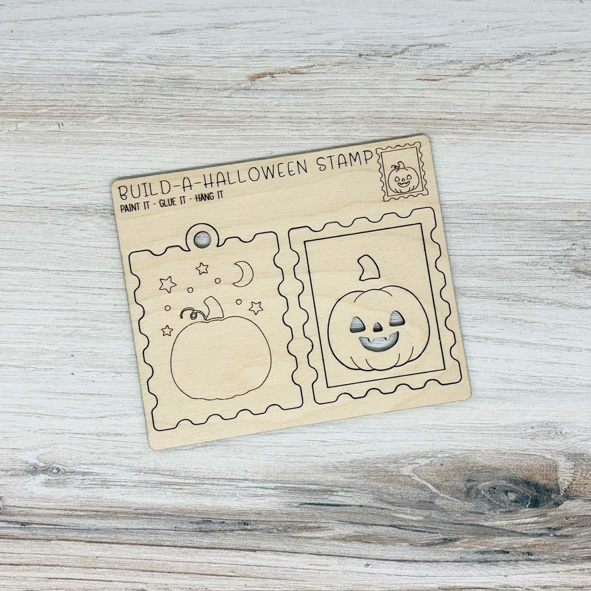 Build a Halloween Stamp Pop-Out Card - Jack-O-Lantern (Set of 2)