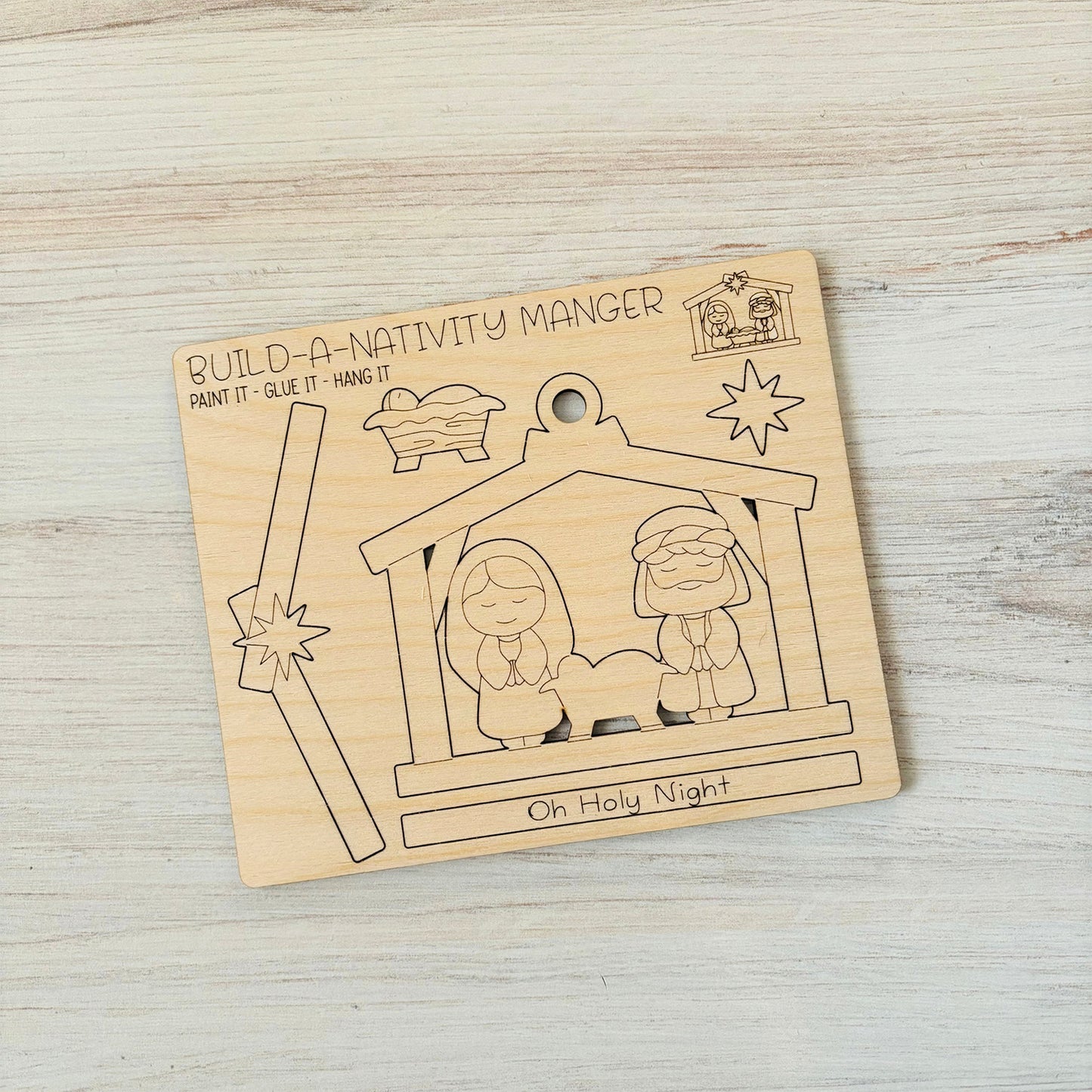 Build a Nativity Ornament Pop-Out Card - Glowforge