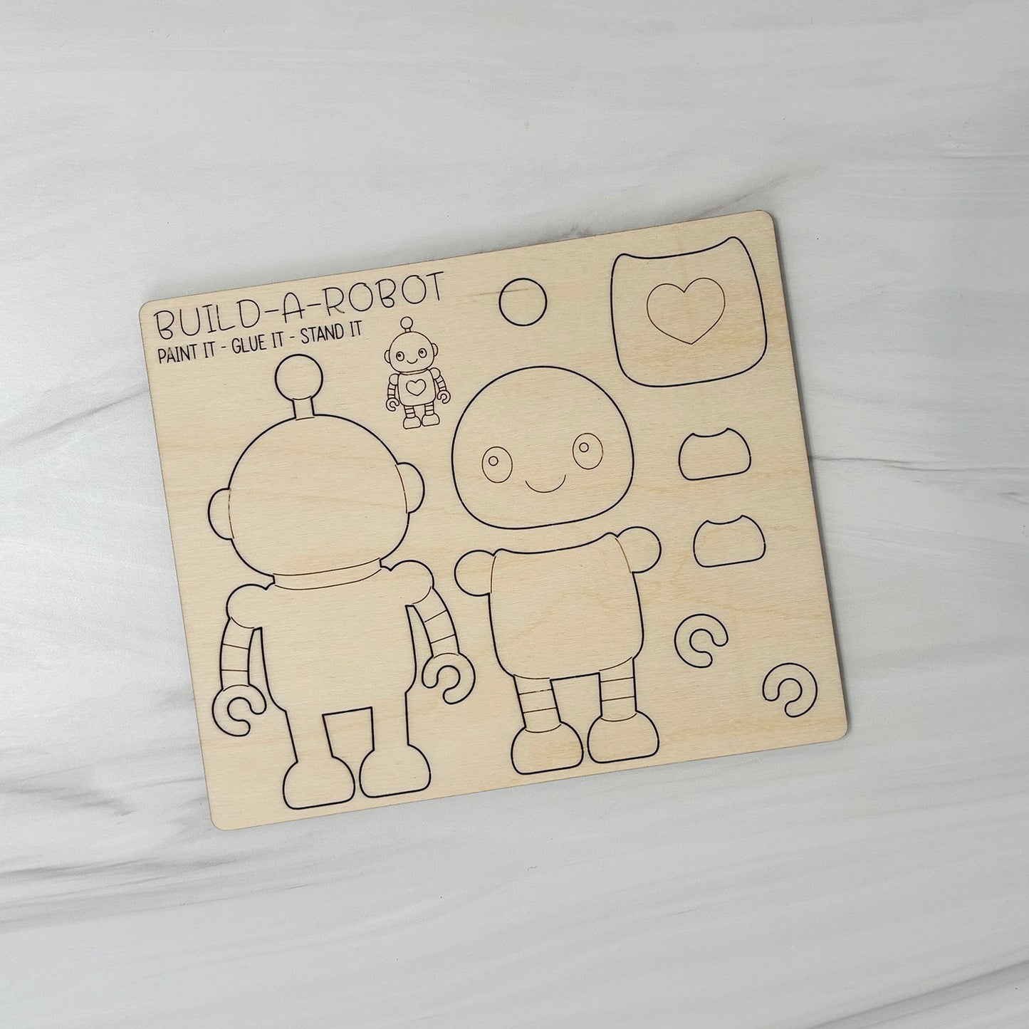 Build a Robot Pop-Out Card (Heart) - Glowforge
