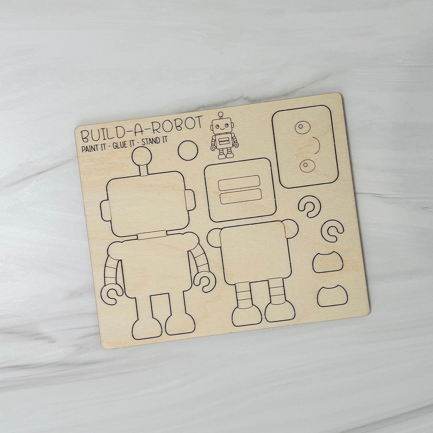 Build a Robot Pop-Out Card (Square) - Glowforge