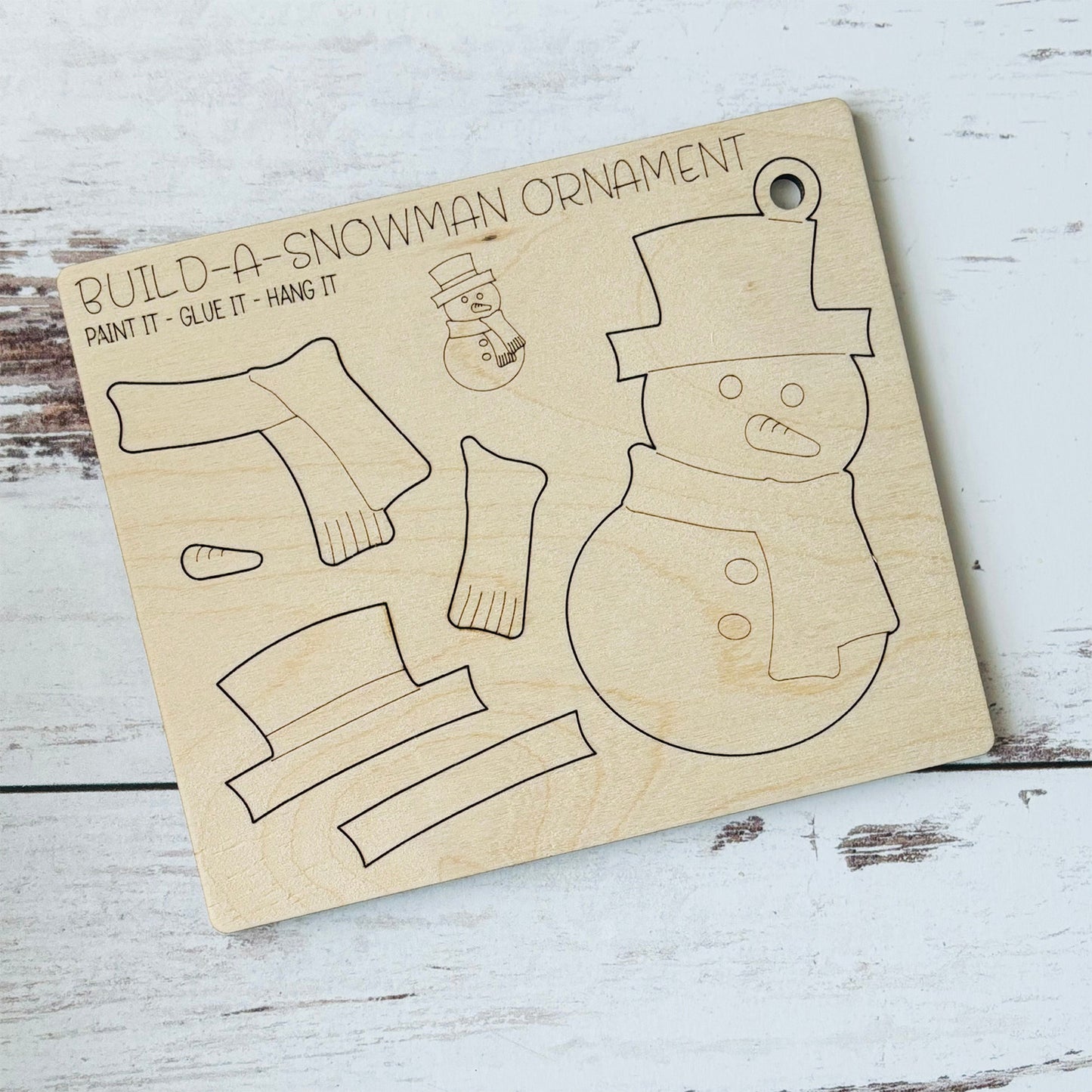 Build a Snowman Ornament Pop-Out Card
