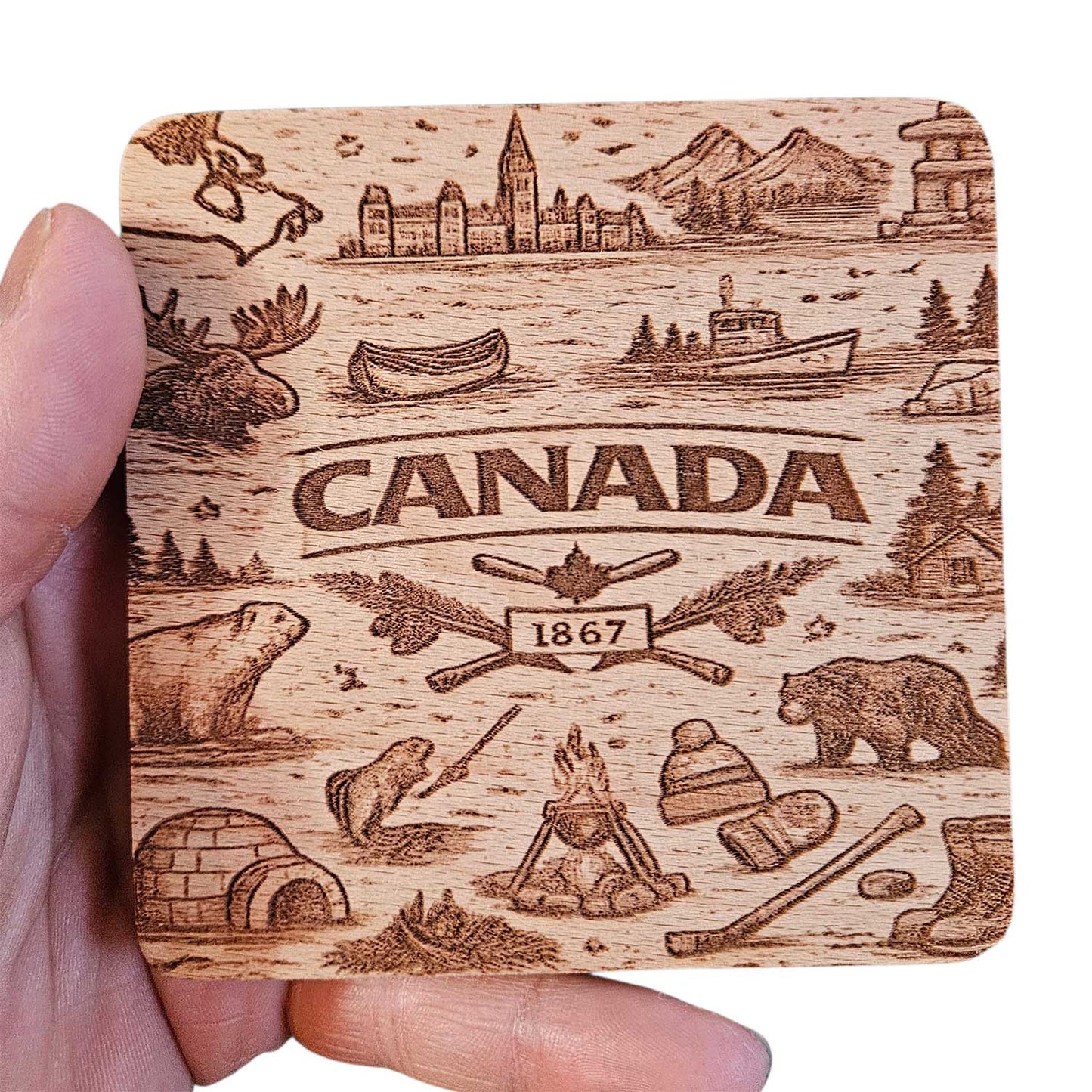 Canada Coaster Design - Glowforge