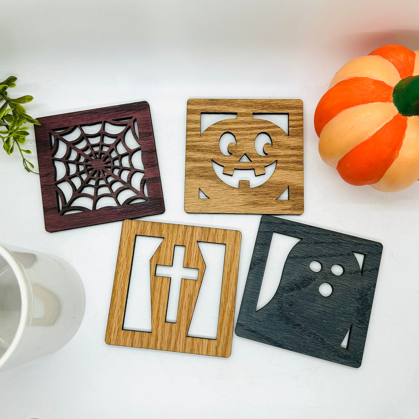 Chilling Cheers: Halloween Coaster (Set of 4) - Glowforge