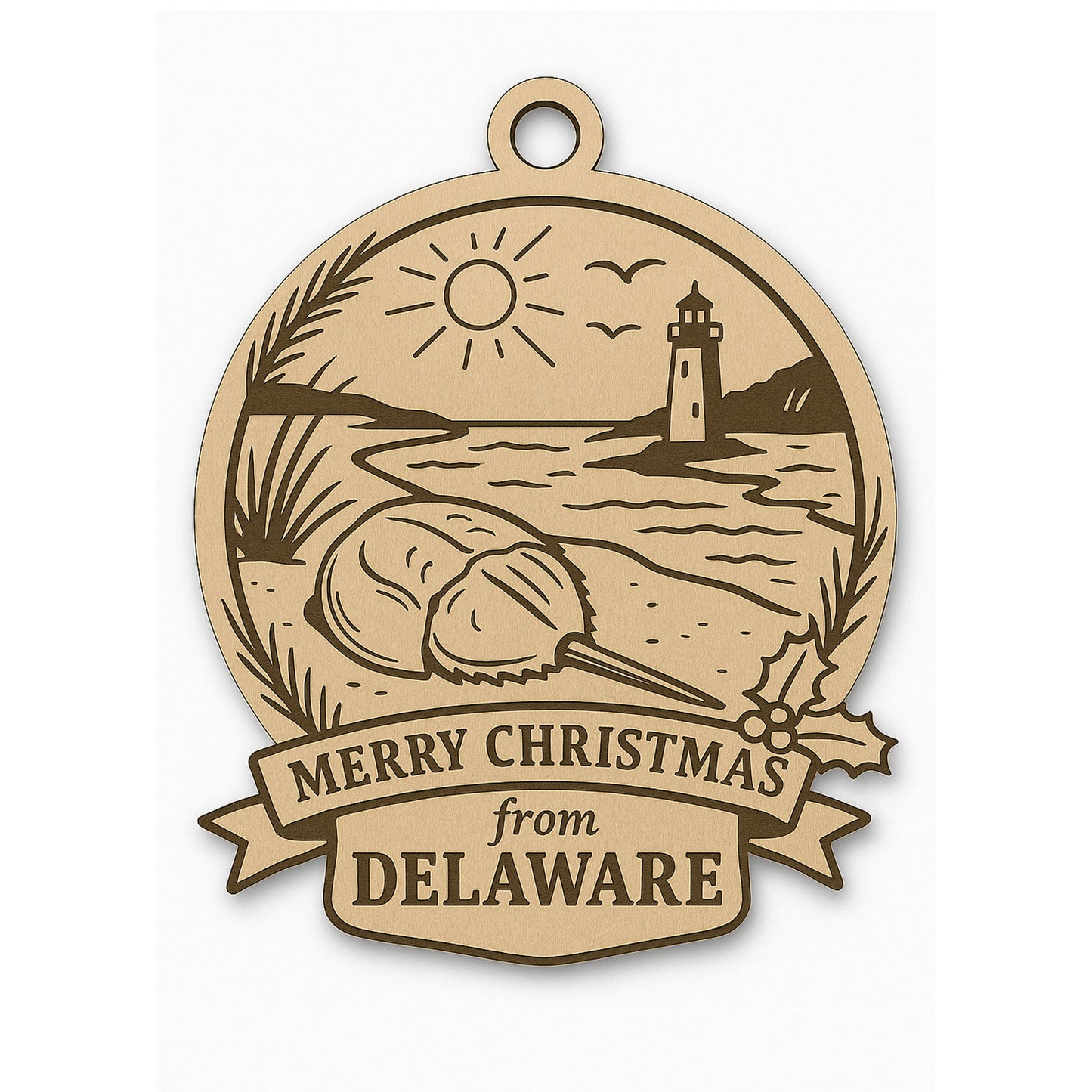Christmas Across America Ornament - Delaware - Glowforge