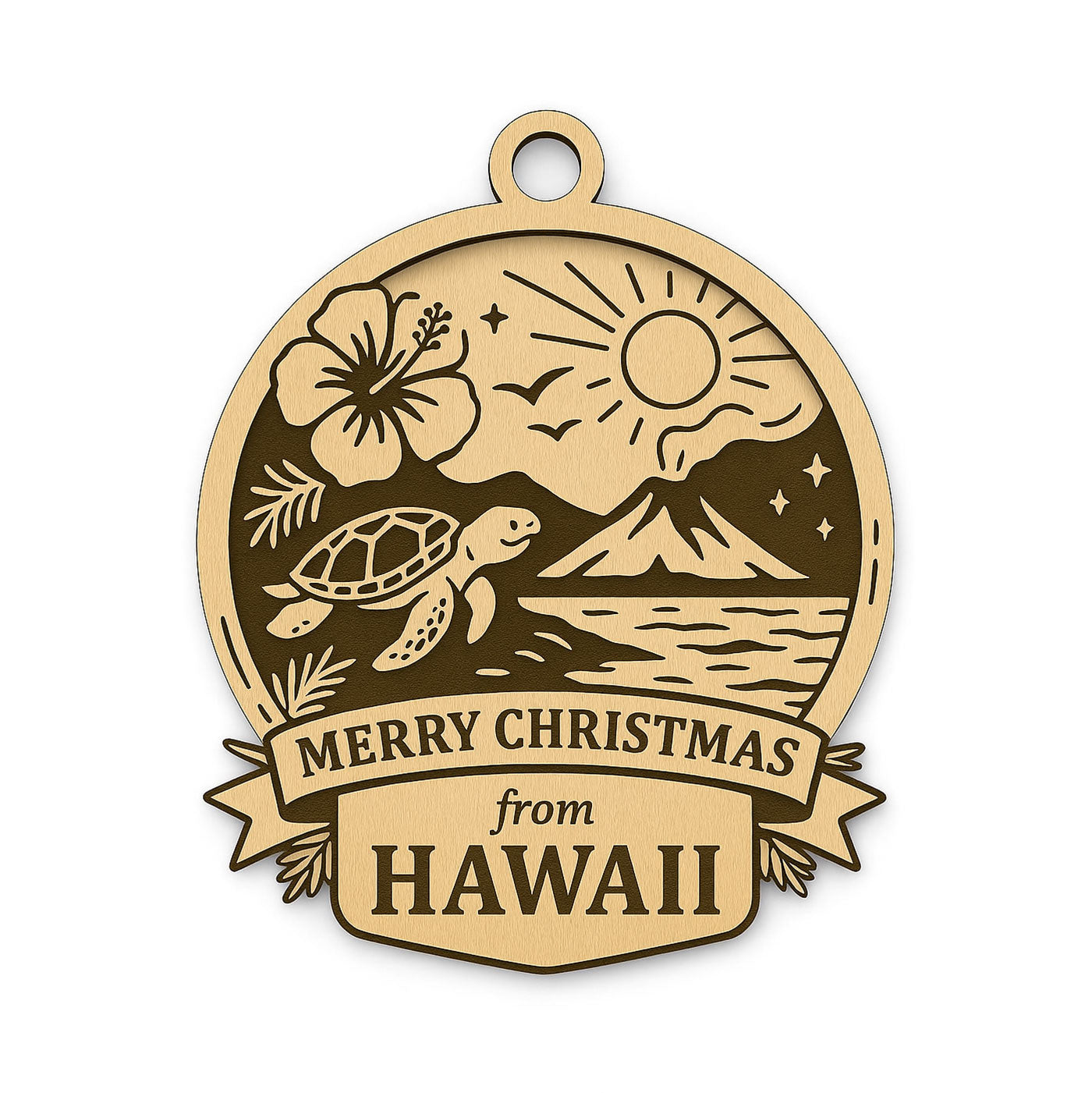 Christmas Across America Ornament - Hawaii - Glowforge