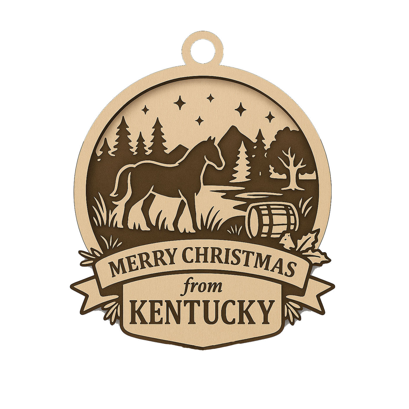 Christmas Across America Ornament - Kentucky - Glowforge