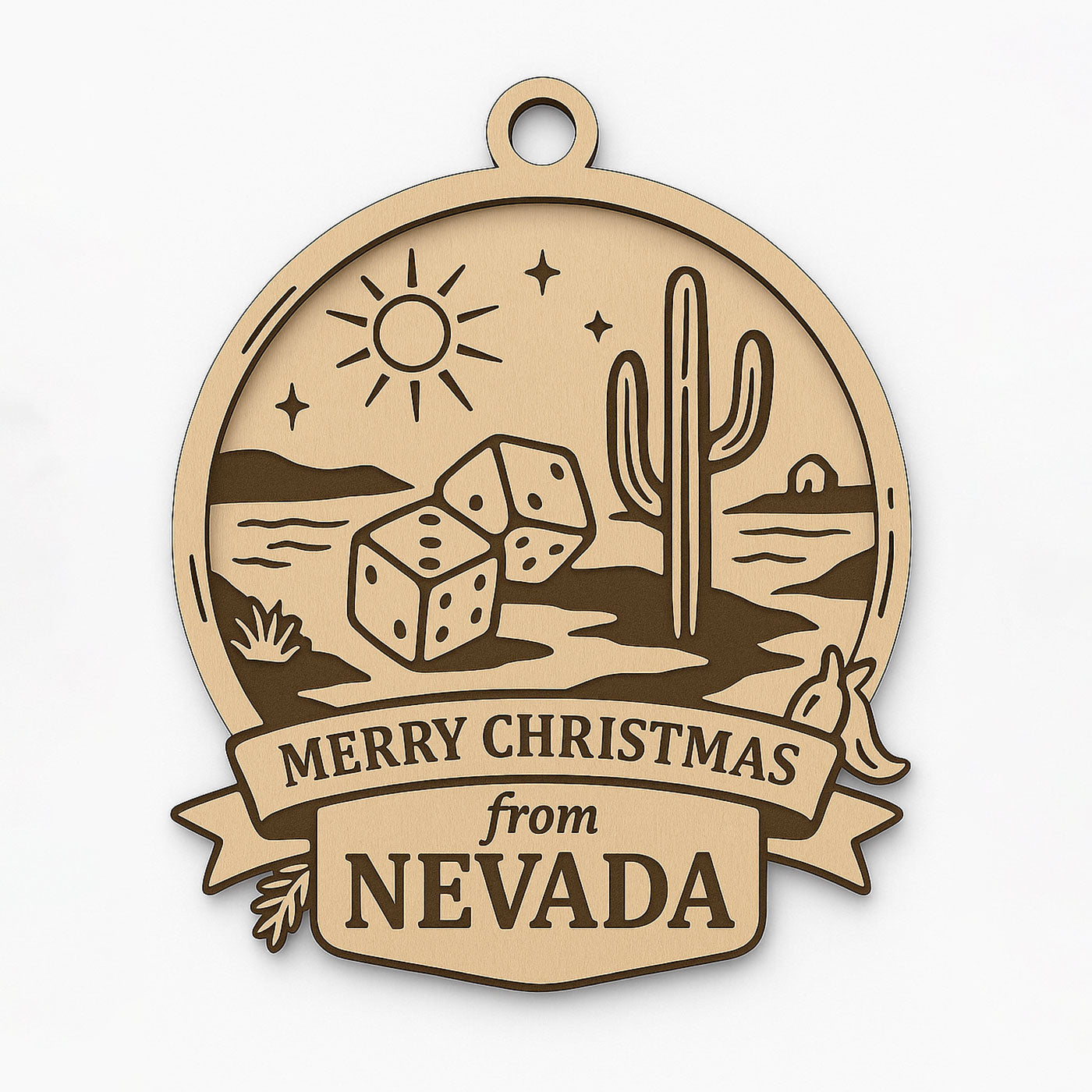 Christmas Across America Ornament - Nevada - Glowforge