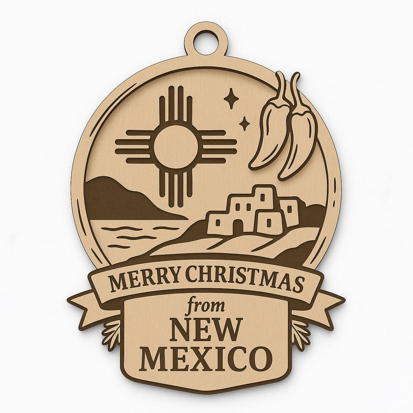 Christmas Across America Ornament - New Mexico - Glowforge