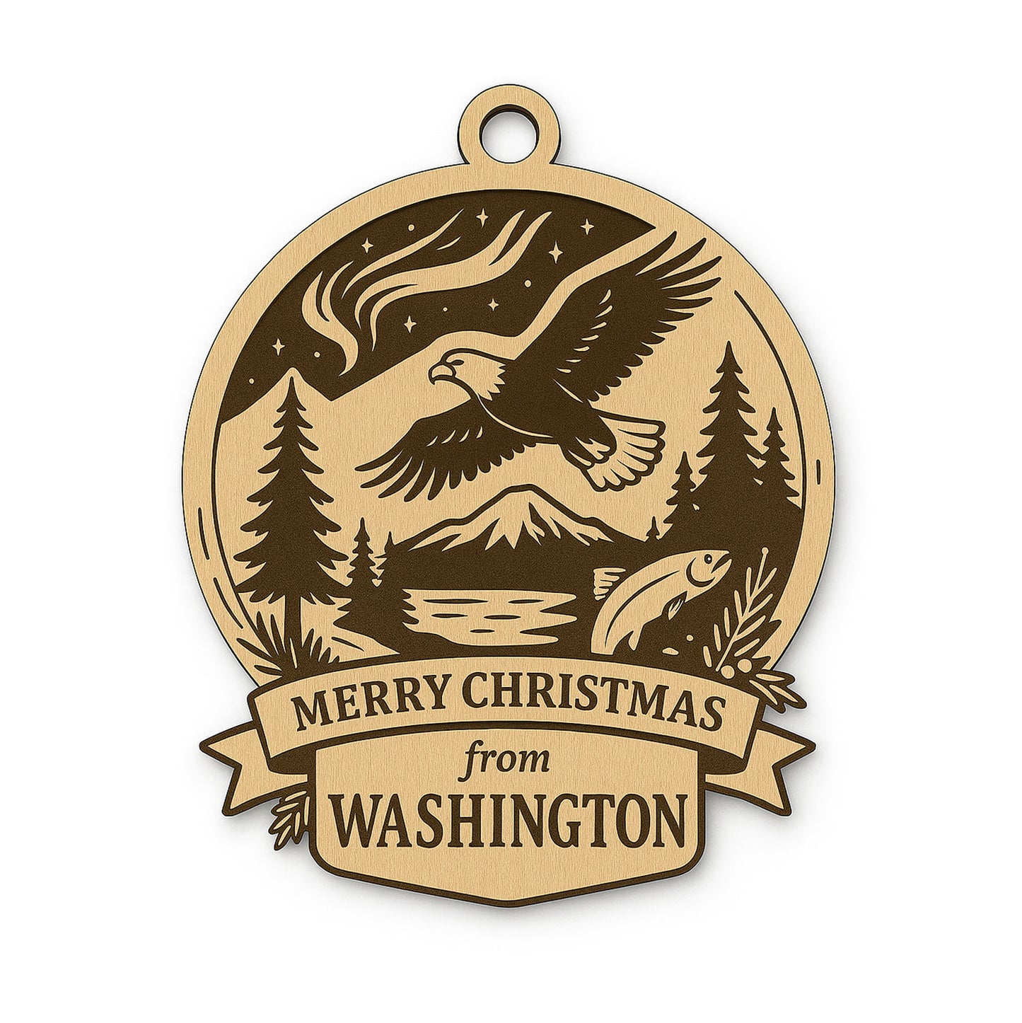 Christmas Across America Ornament - Washington - Glowforge