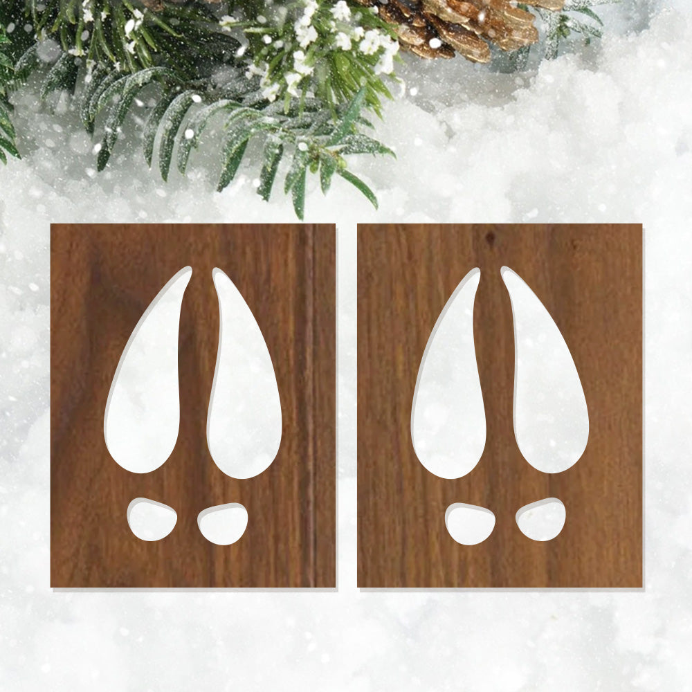 Christmas Reindeer Footprint Tracks - Glowforge