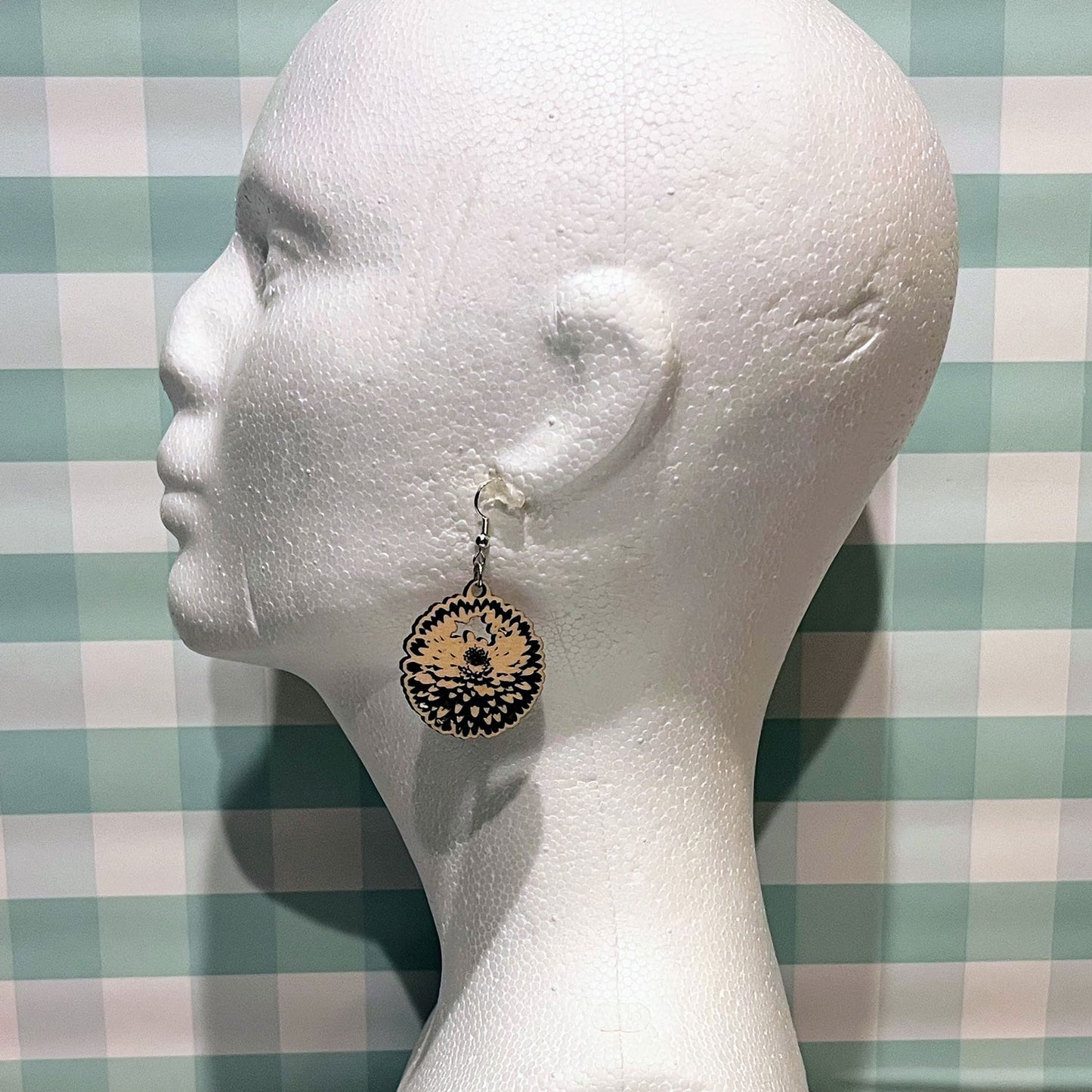 Chrysanthemum Earring Pendants - Glowforge