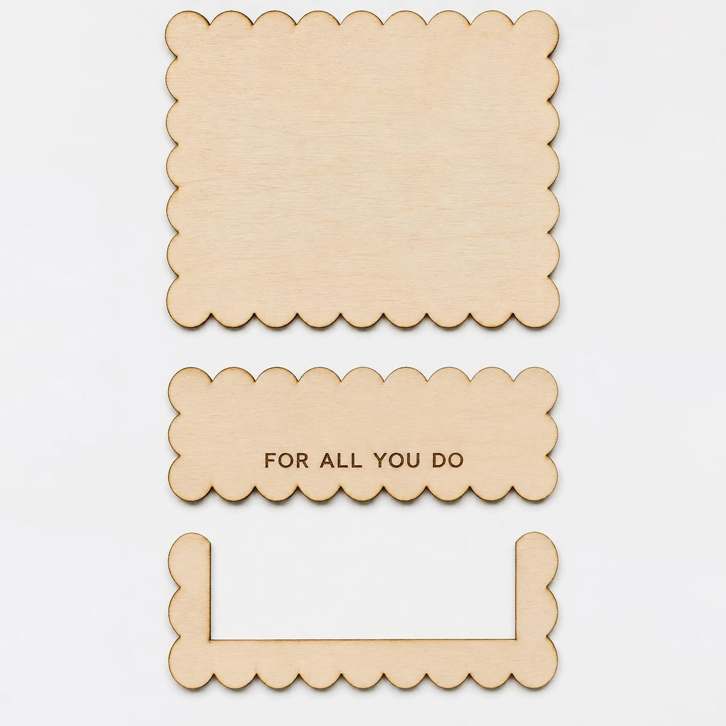 Clear & Wood Teacher Gift Card Holder - Glowforge