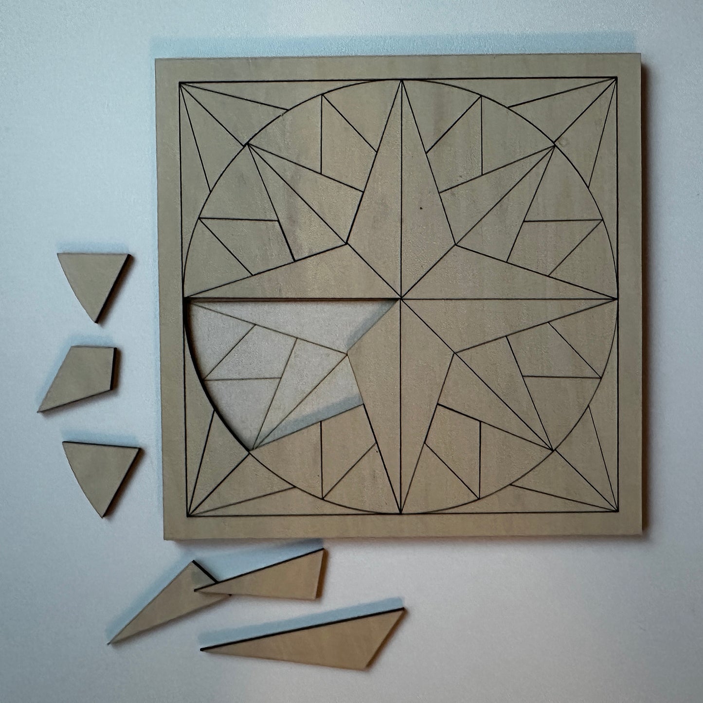 Compass Rose Barn Quilt - Glowforge