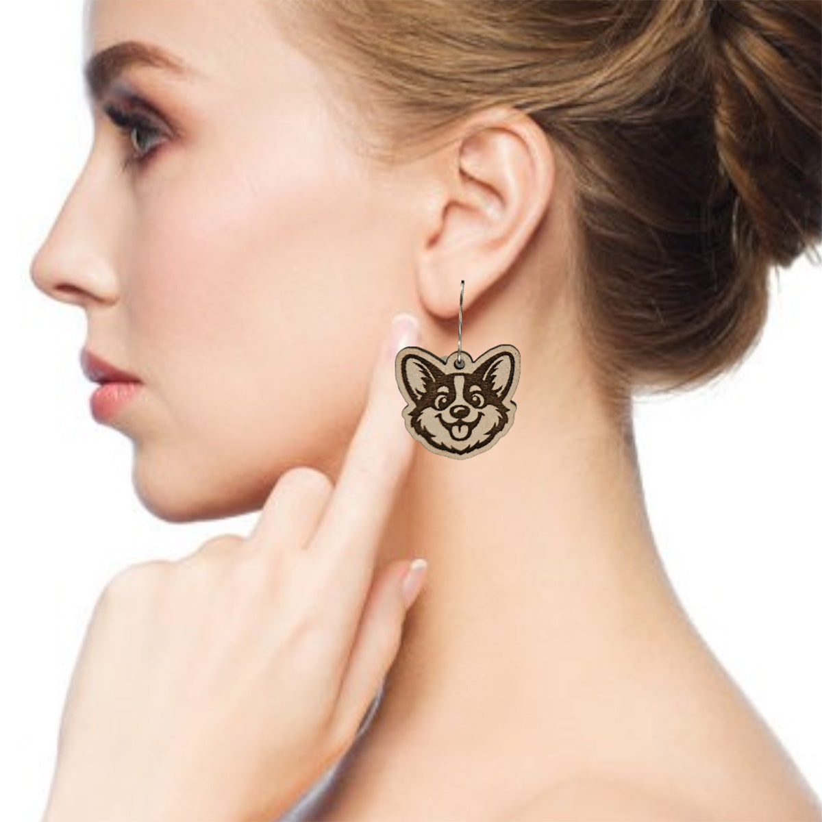 Corgi Face Earrings Glowforge