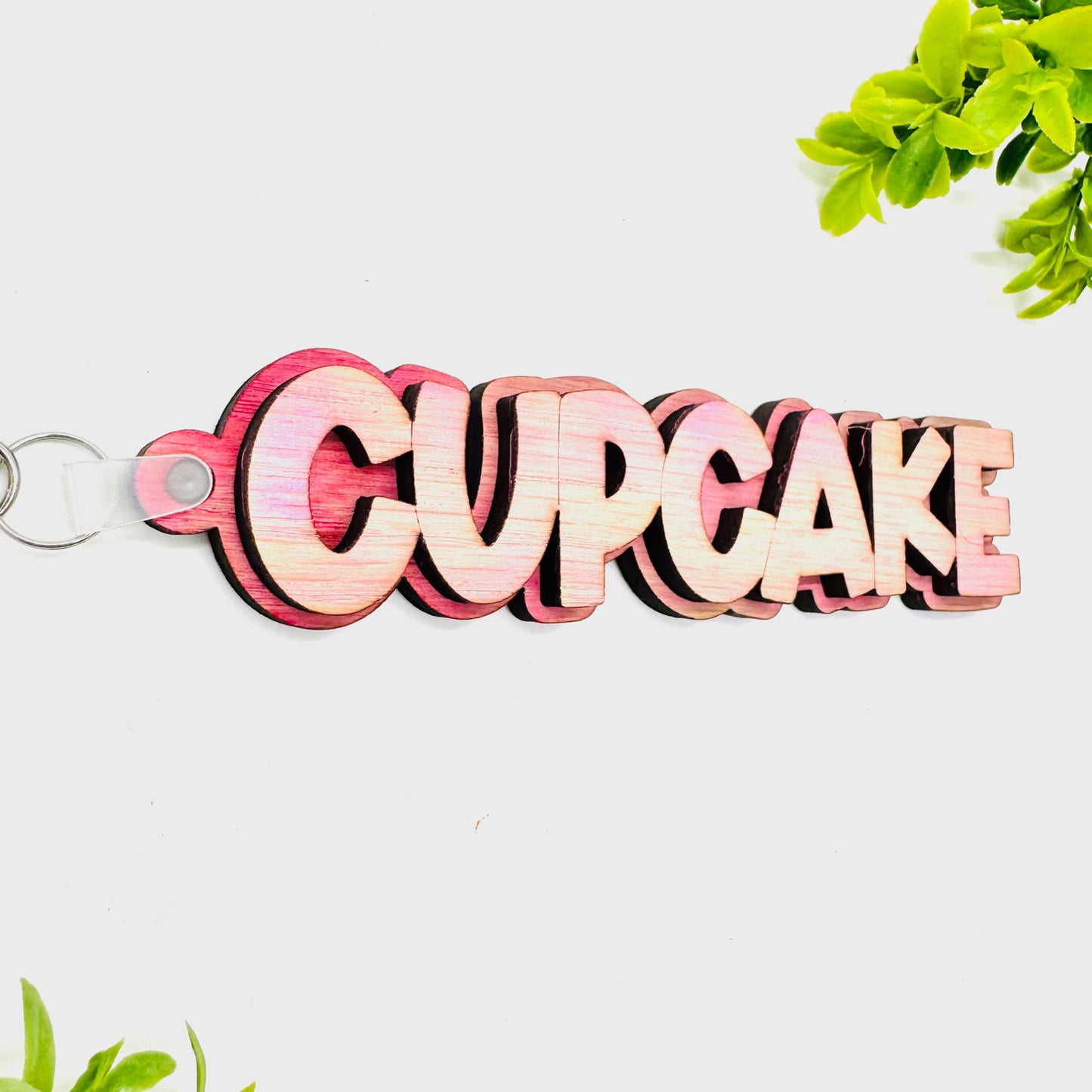 CUPCAKE Layered Word Keychain - Glowforge