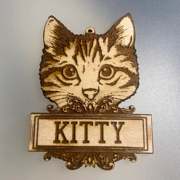 Customizable Cat Kitty Keychain – Glowforge Shop