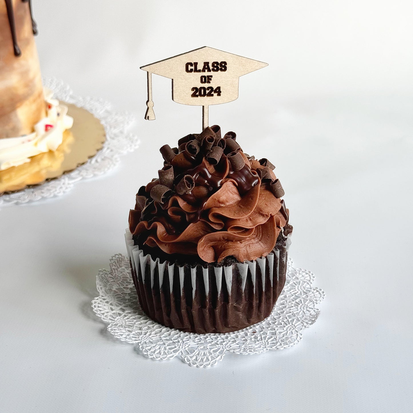 Customizable Class of 2024 Cake and Cupcake Toppers Ver. 1 (Set of 5)