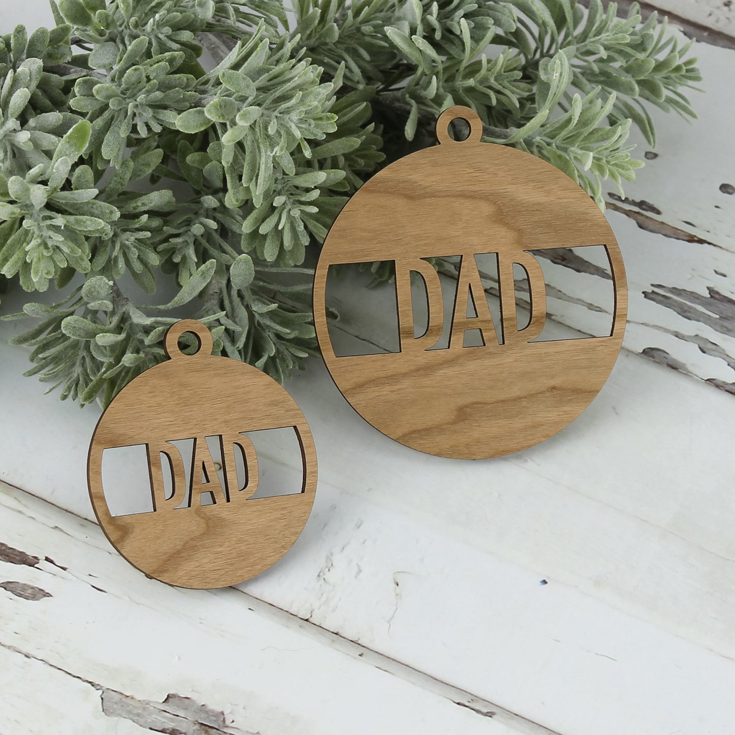 Customizable Round Dad Gift Tags - Father’s Day Gift Tags (Set of 2) - Glowforge