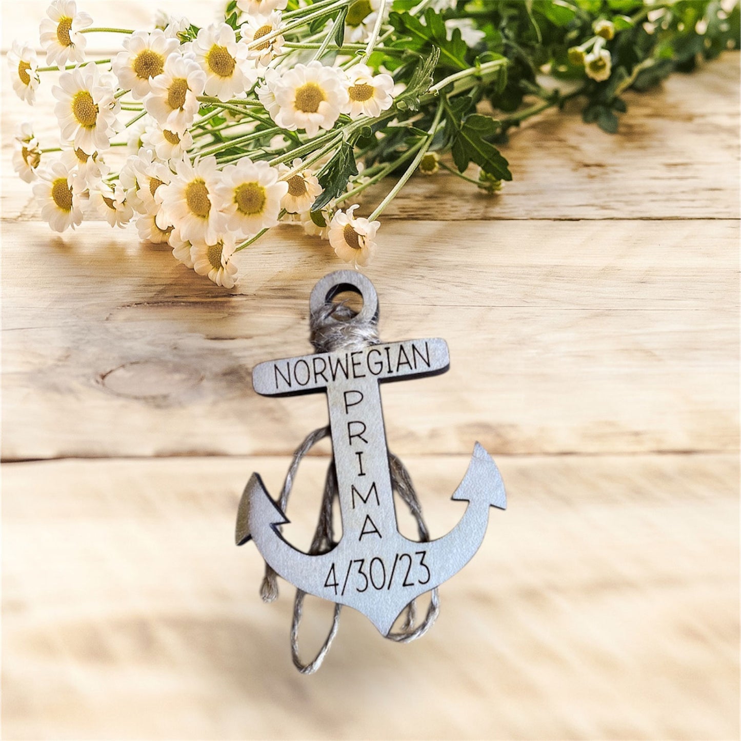 Customizable Ship Anchor Cruise Keepsake Ornament (Set of 2) - Glowforge