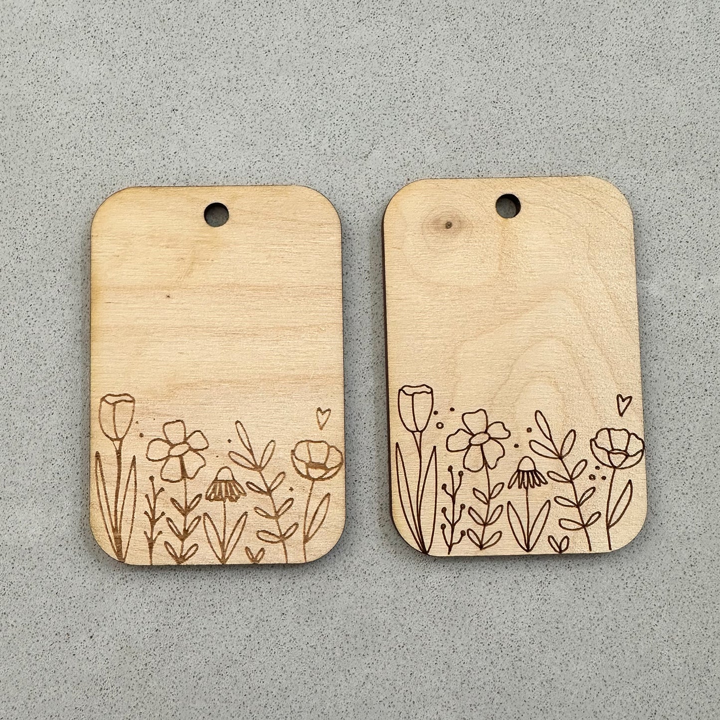Customizable Wildflower Ornament or Gift Tag (Set of 2) - Glowforge