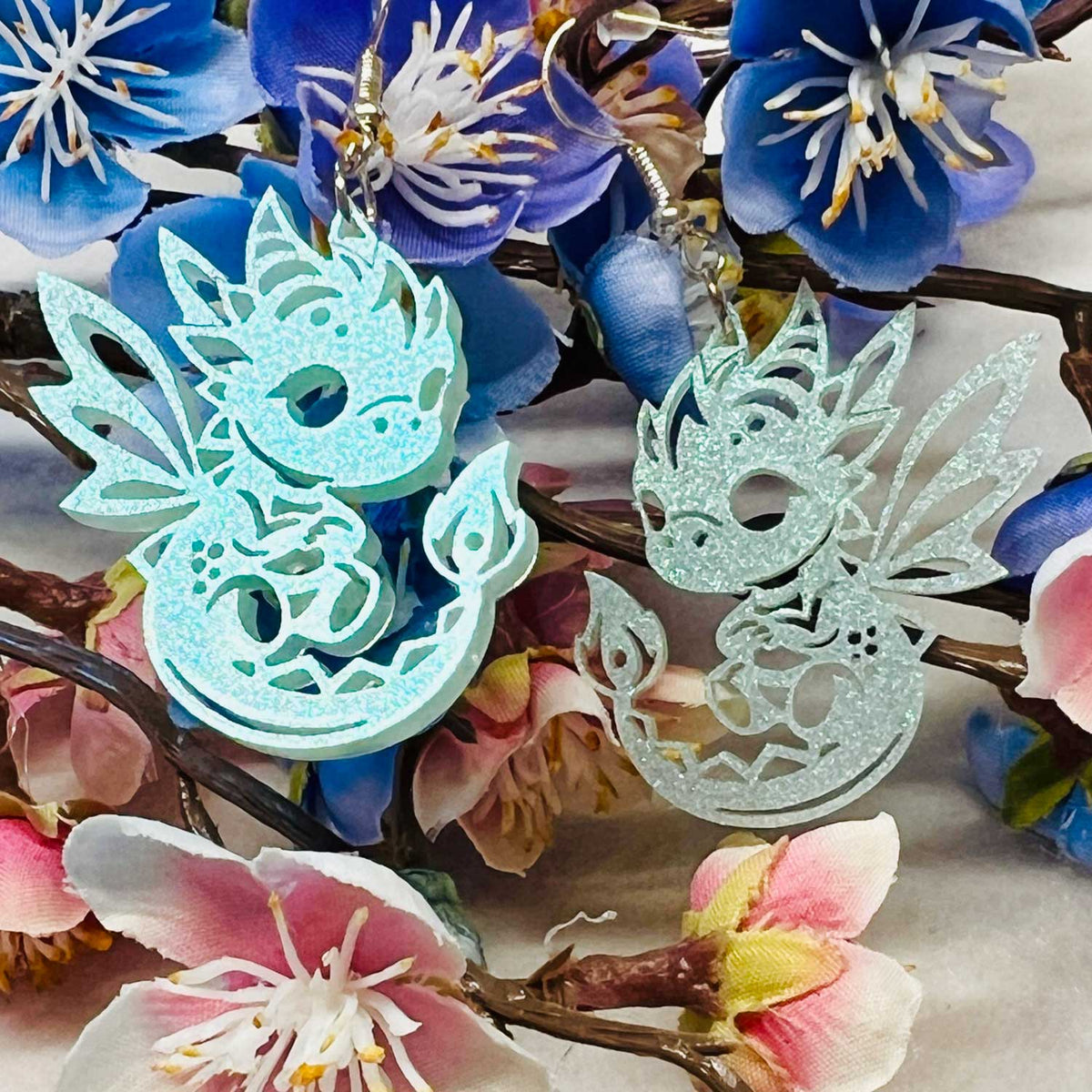 Cute Baby Dragon Earrings - Glowforge