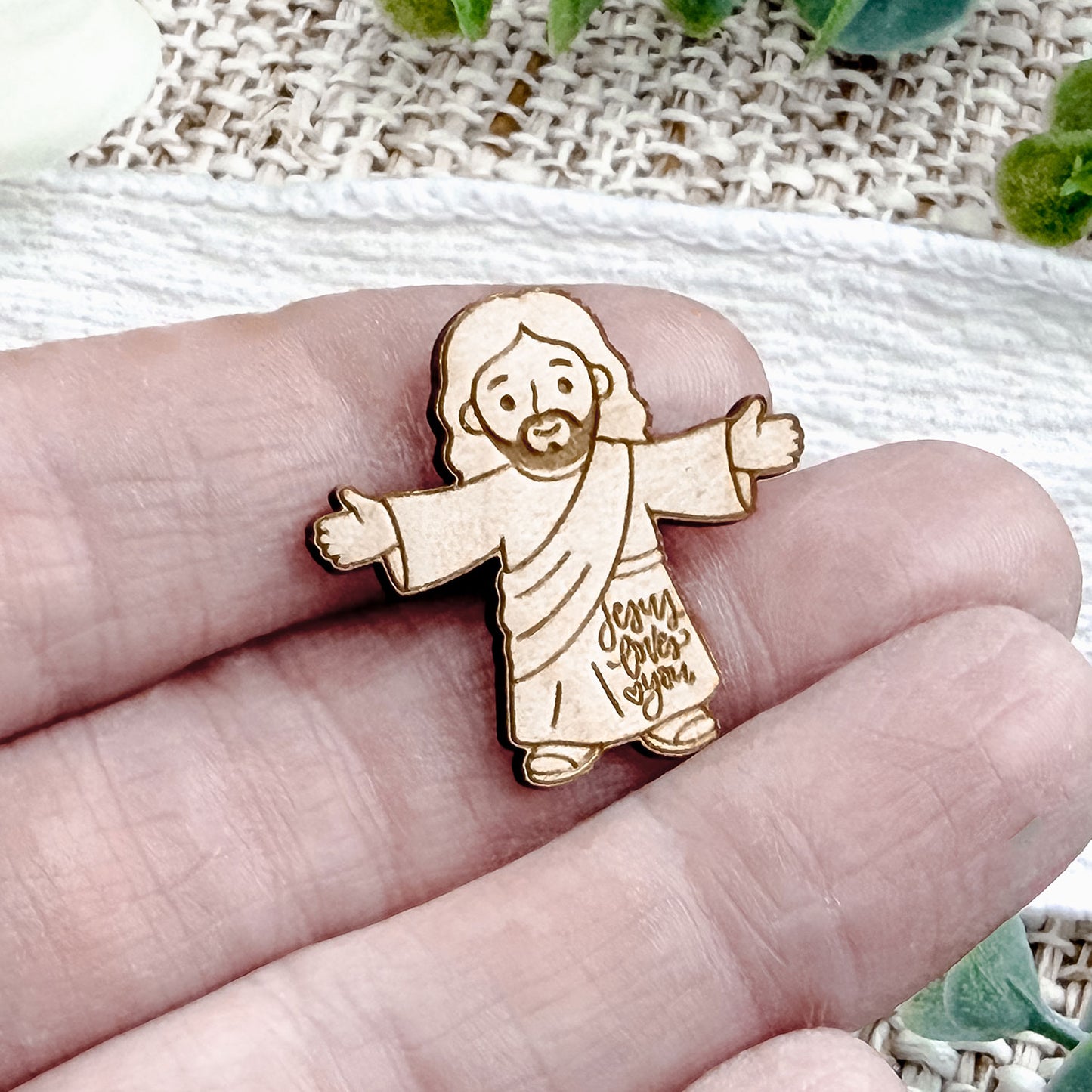 Cute Jesus Pocket Token - Glowforge