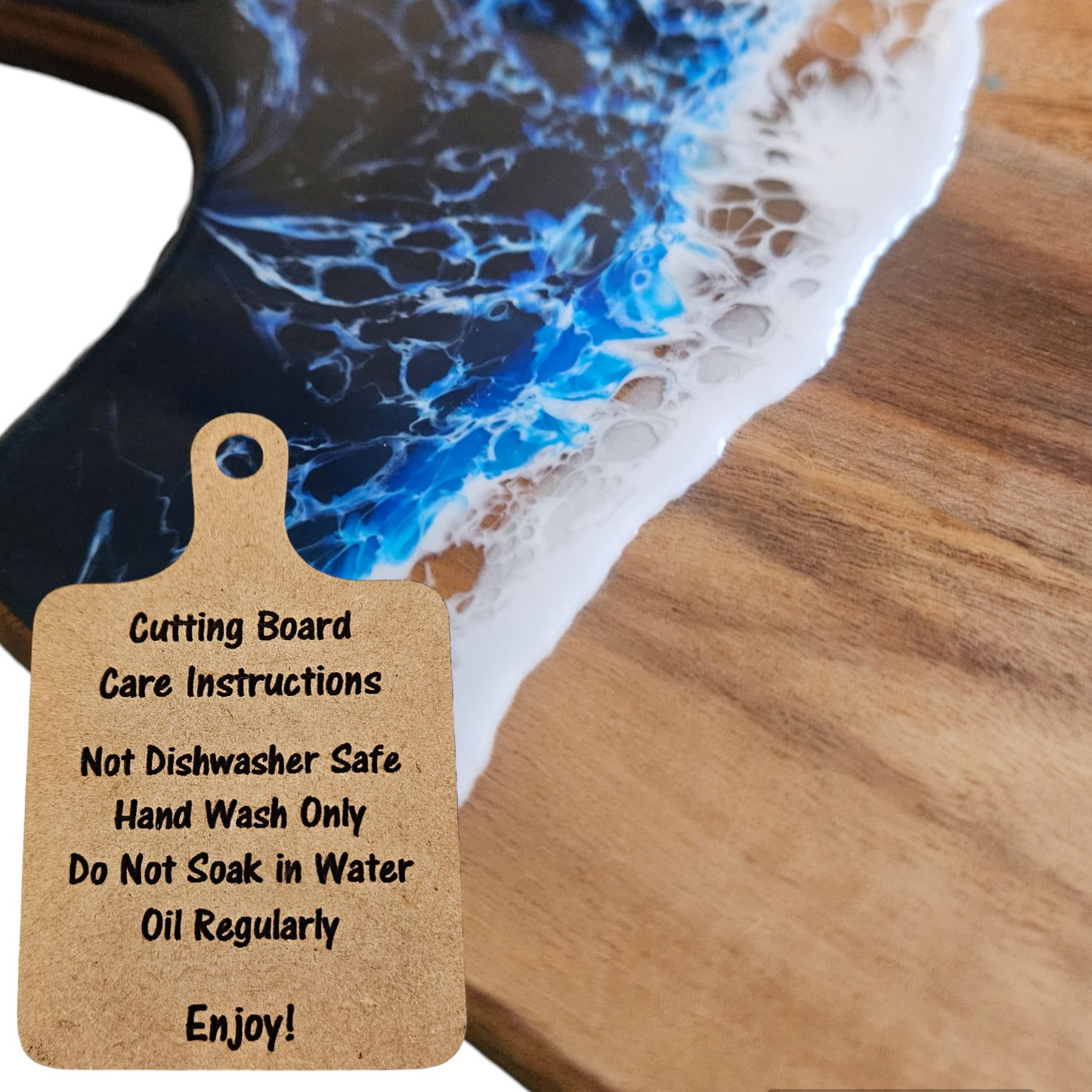 Cutting Board Care Instructions Tag