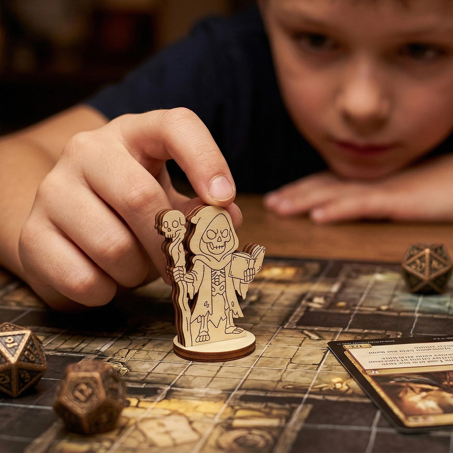 Dark Necromancer - Fantasy Board Game Figurine - Glowforge