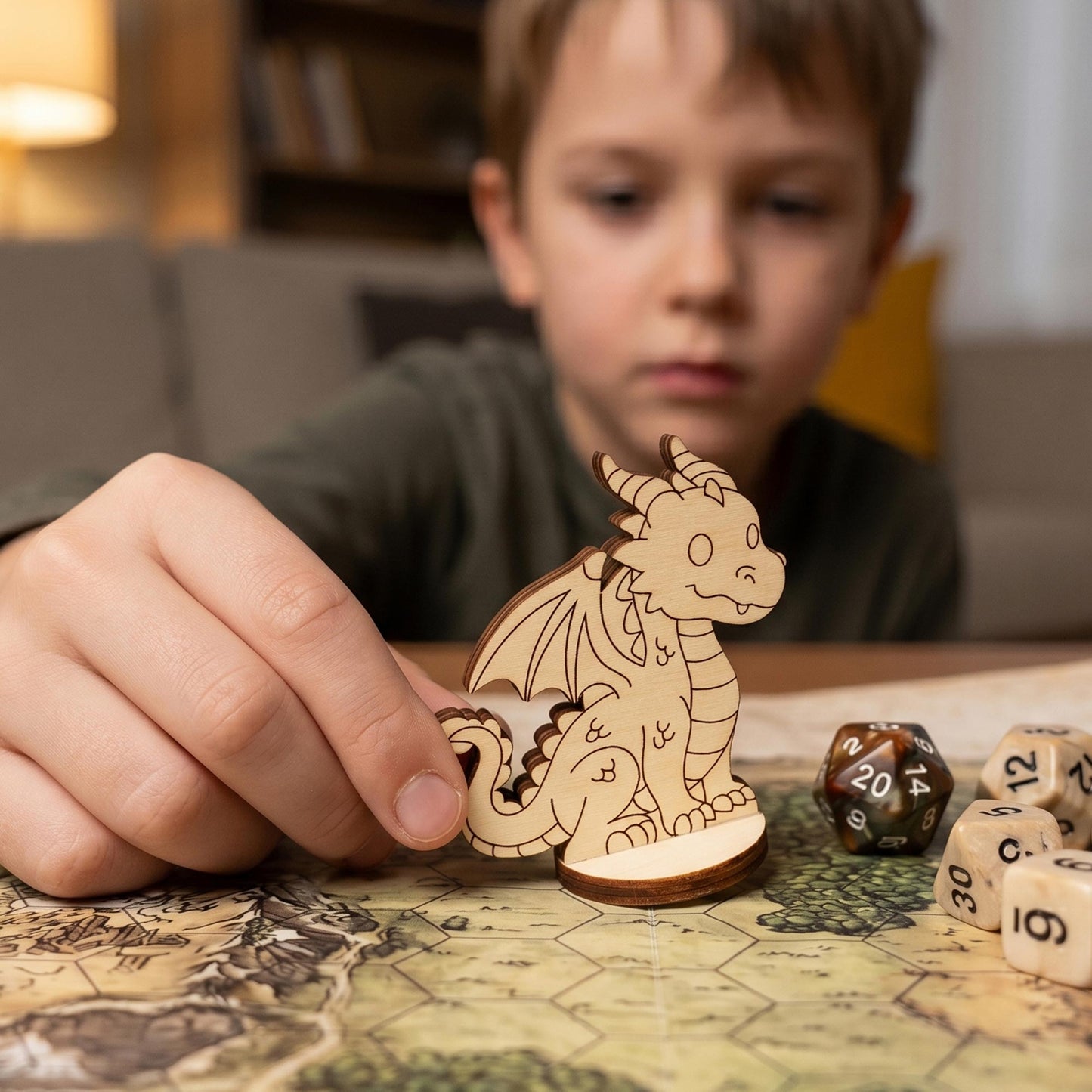 Dragon Tabletop Figurine – Fantasy Monster Miniature, RPG Character - Glowforge