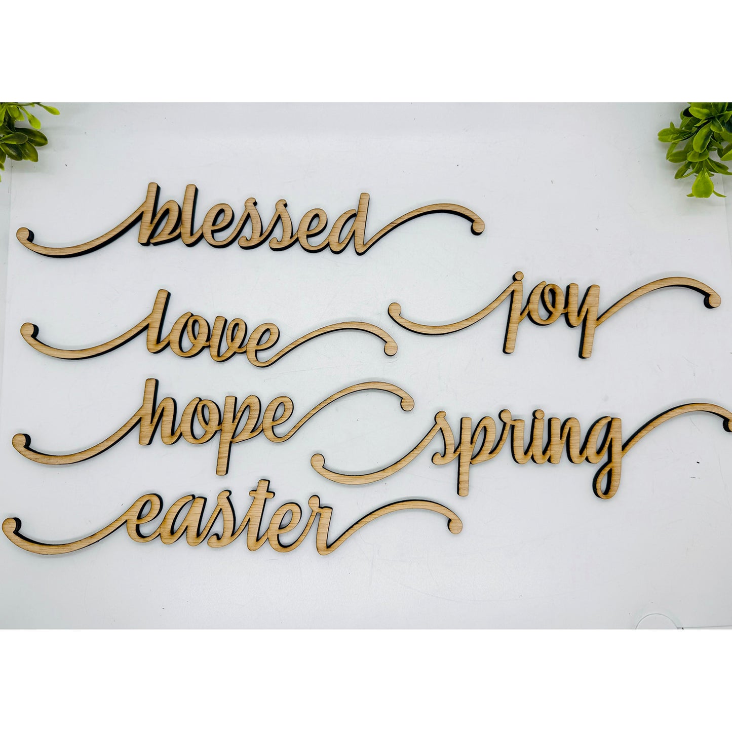 Easter Feast Word Cutouts – Festive Table Decor (Set of 6) - Glowforge