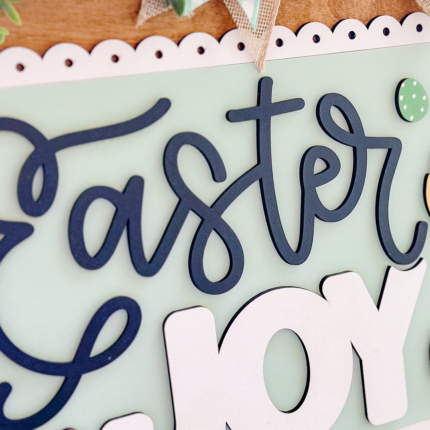 Easter Joy Bunny Chick Door Hanger - Glowforge