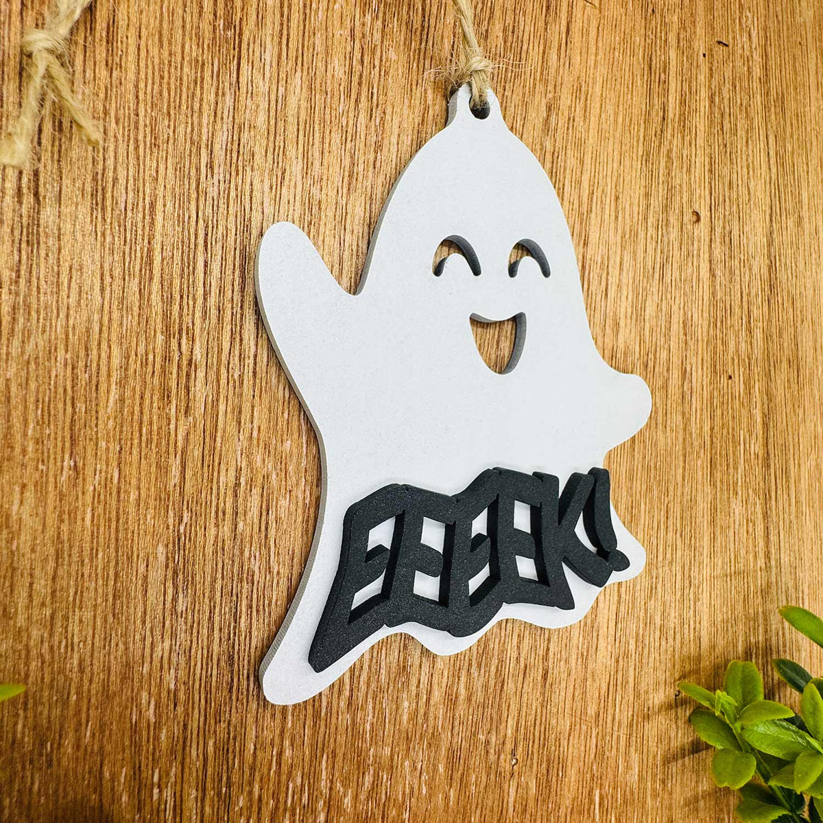 EEEEK! Ghost 2-Layer Bag Tag - Glowforge