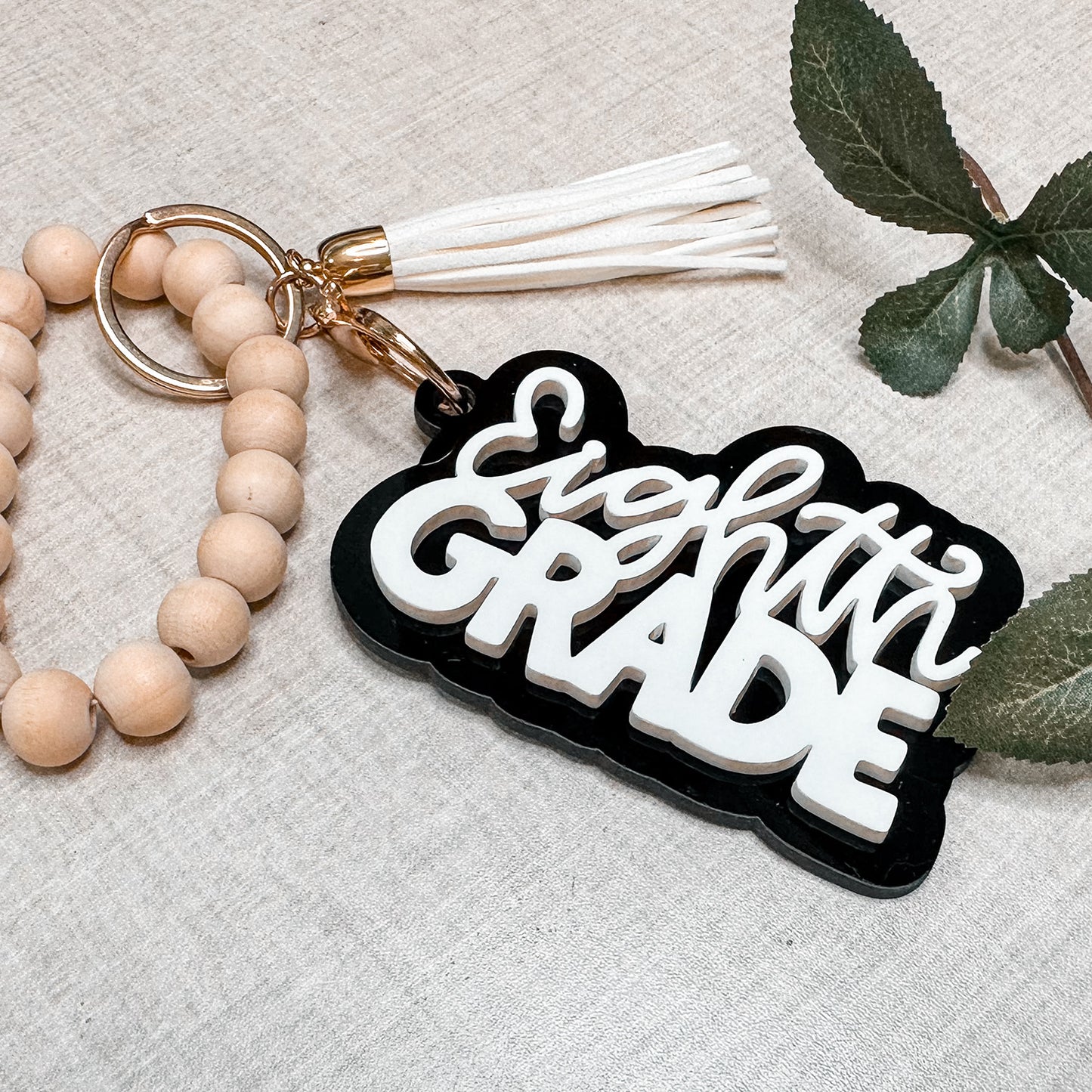 Eighth Grade Layered Keychain or Bag Tag | Middle School - Glowforge