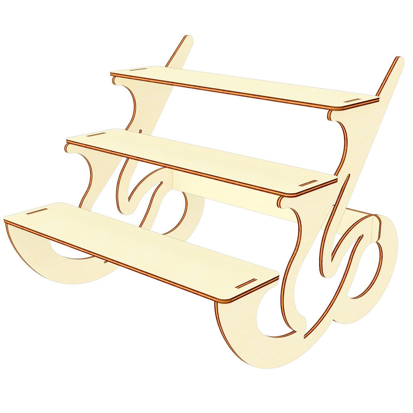 Elegant Display Stand with Three Tiers for Small Stuffs - Glowforge