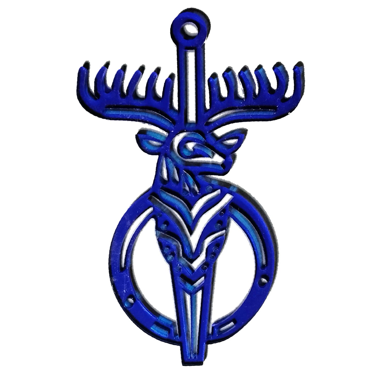 Exquisite Stylized Reindeer Ornament or Pendant - Glowforge