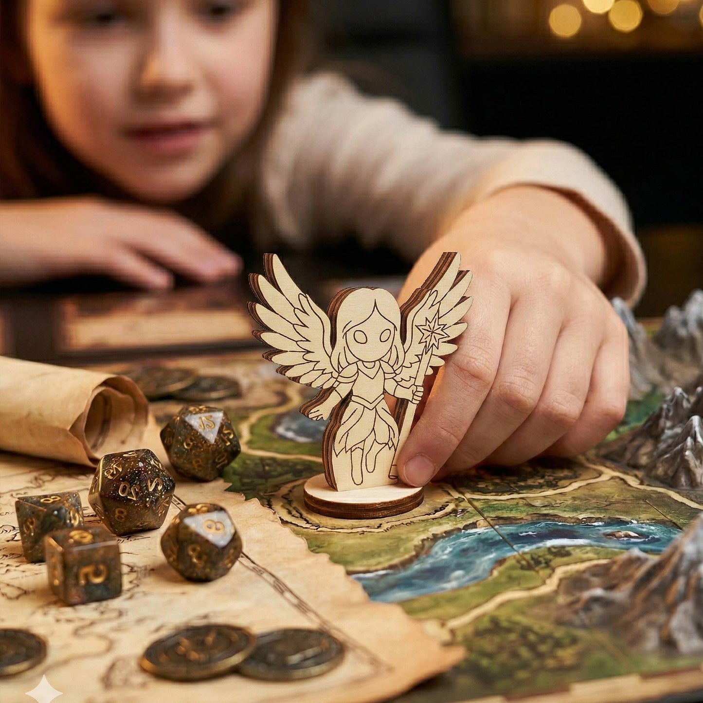 Fantasy Celestial Angel - Board Game Figurine - Glowforge