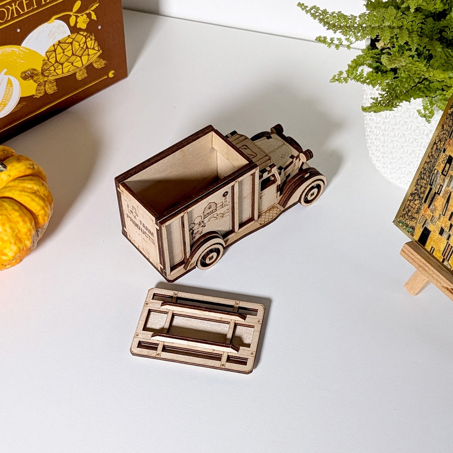Farm Truck with Rotating Wheels and Opening Сontainer - Glowforge