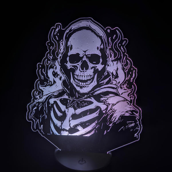 Flaming Skeleton LED Nightlight Insert – Glowforge Shop