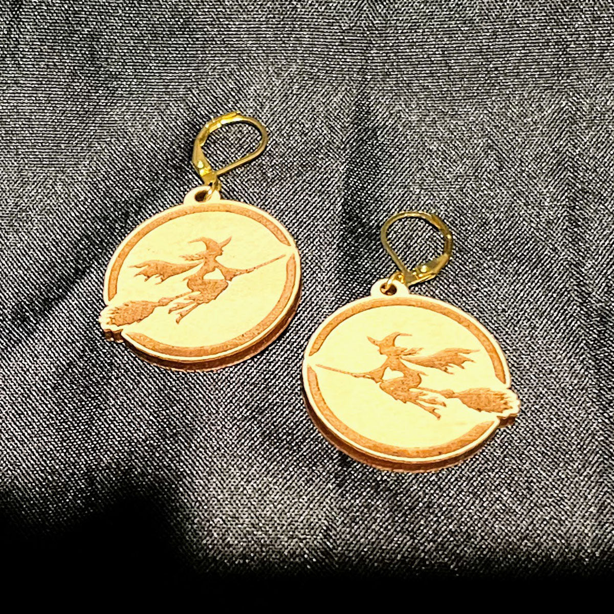 Flying Witch Earring Pendant - Glowforge