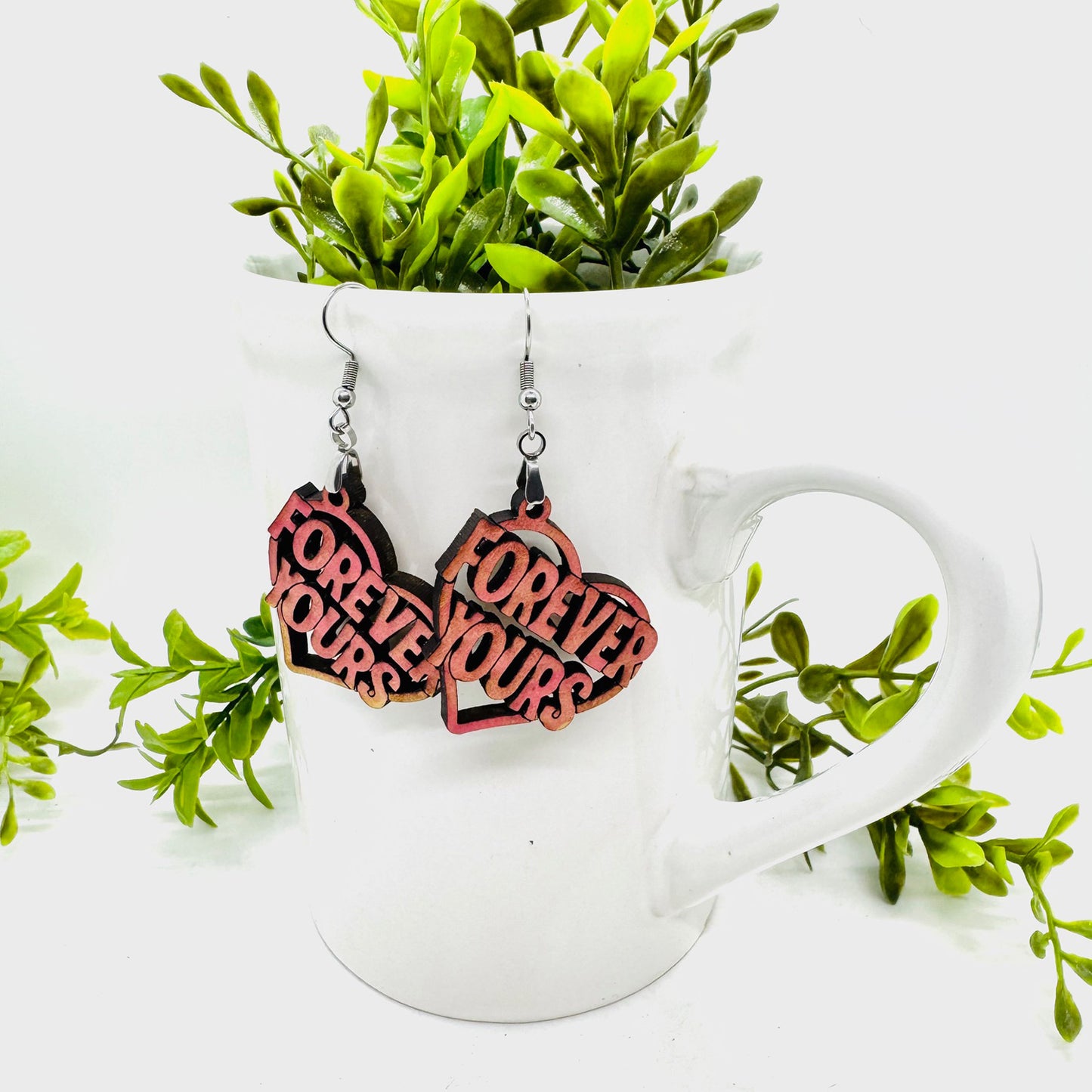 Forever Yours Heart Earrings - Glowforge
