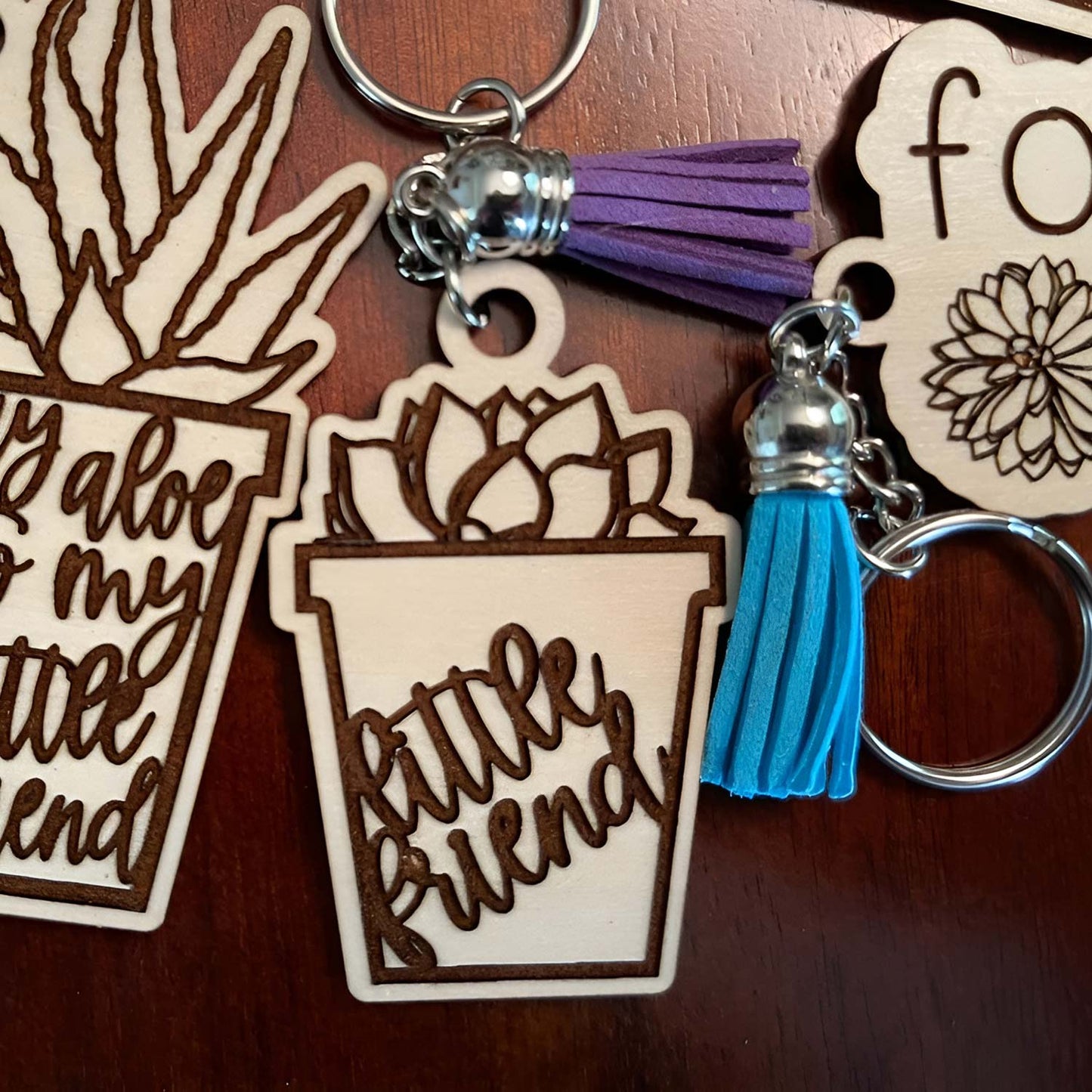 Funny Plant Lovers Keychain #4 - Little Friend - Glowforge